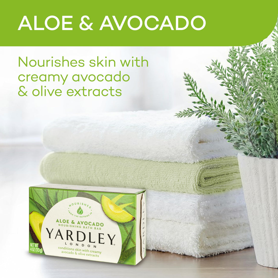 Yardley Fresh Aloe With Cucumber Essence Bar Soap Soap Unisex By, 4.25 Ounce (Packaging May Vary)
