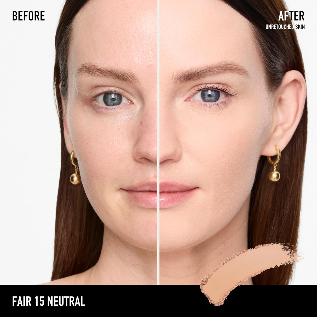 bareMinerals Barepro 24HR Skin-Perfecting Powder Foundation, Matte Pressed Powder Foundation Full Coverage with Plant-Based Squalene, Oil Control, Vegan - Fair 15 Neutral