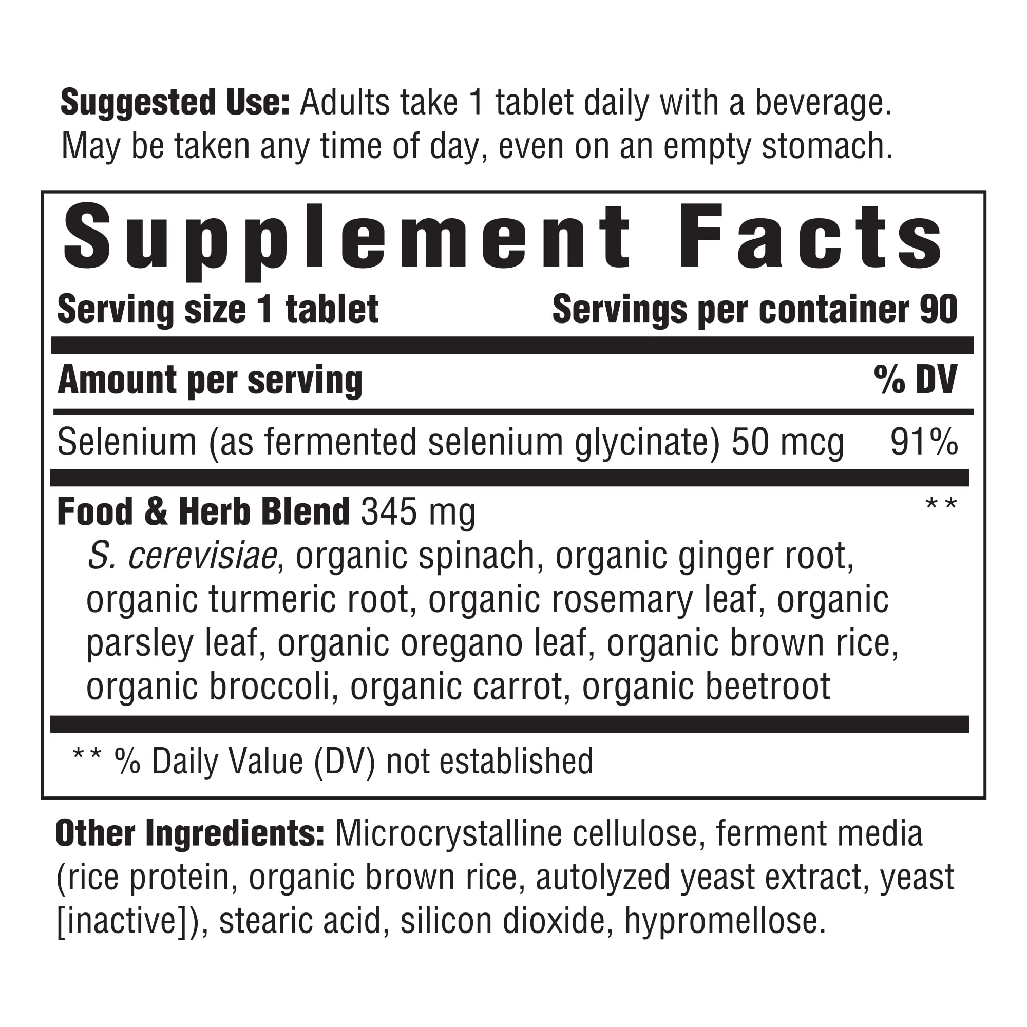 INNATE Response Formulas Selenium - Mineral Supplement For Immune System Support - Vegan, Gluten-Free, and Non-GMO - Made Without 9 Food Allergens - 90 tablets (90 Servings)