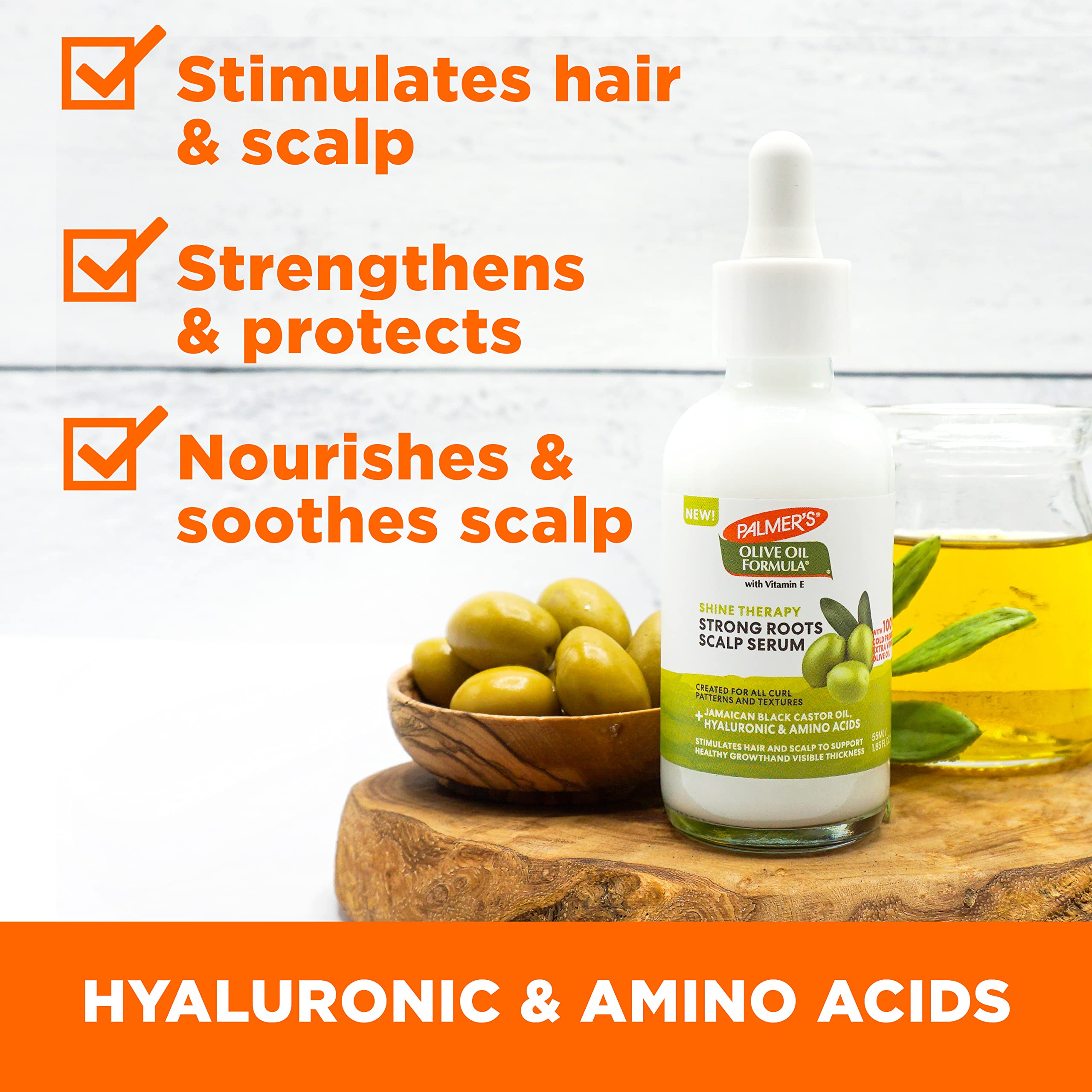 Palmer's Olive Oil Formula Strong Roots Scalp Serum,1.85 fl oz