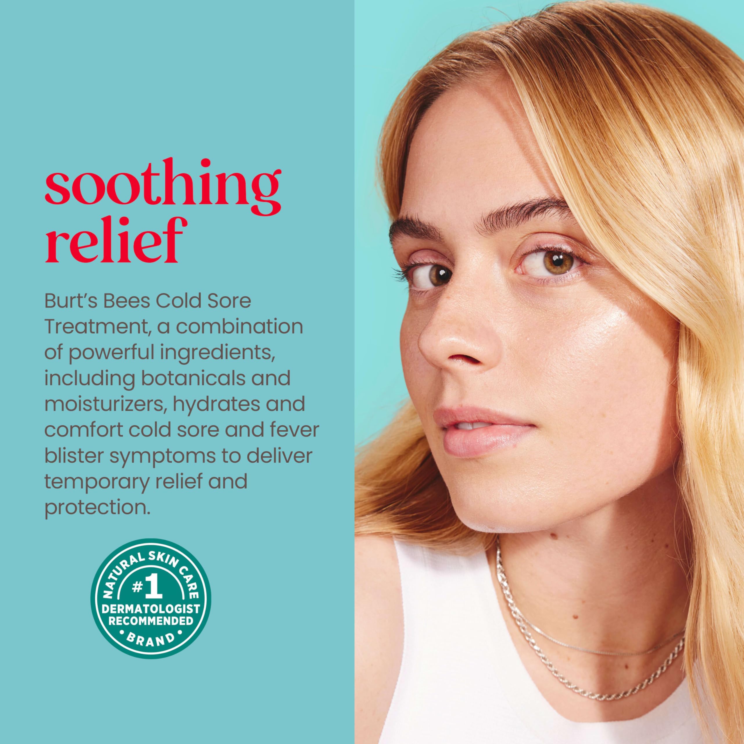 Burt's Bees Cold Sore Treatment and Medicated Lip Balm, College Back to School Dorm Essentials, With Menthol and Eucalyptus Oil, Natural Origin Skincare, 2 Tubes, 0.07 oz./0.15 oz.