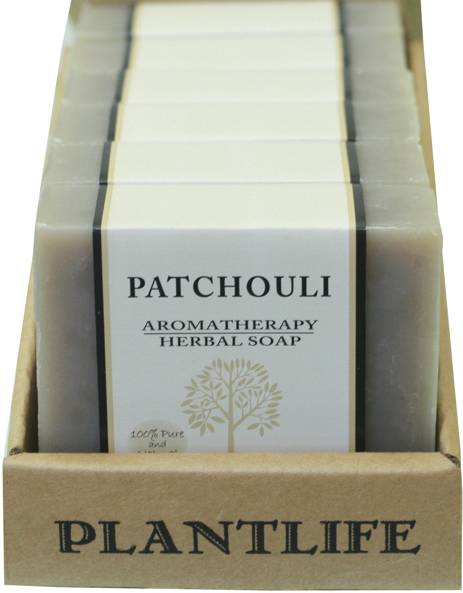 Plantlife Value 6 Pack-Patchouli 100% Pure & Natural Aromatherapy Herbal Soap - 4 oz each