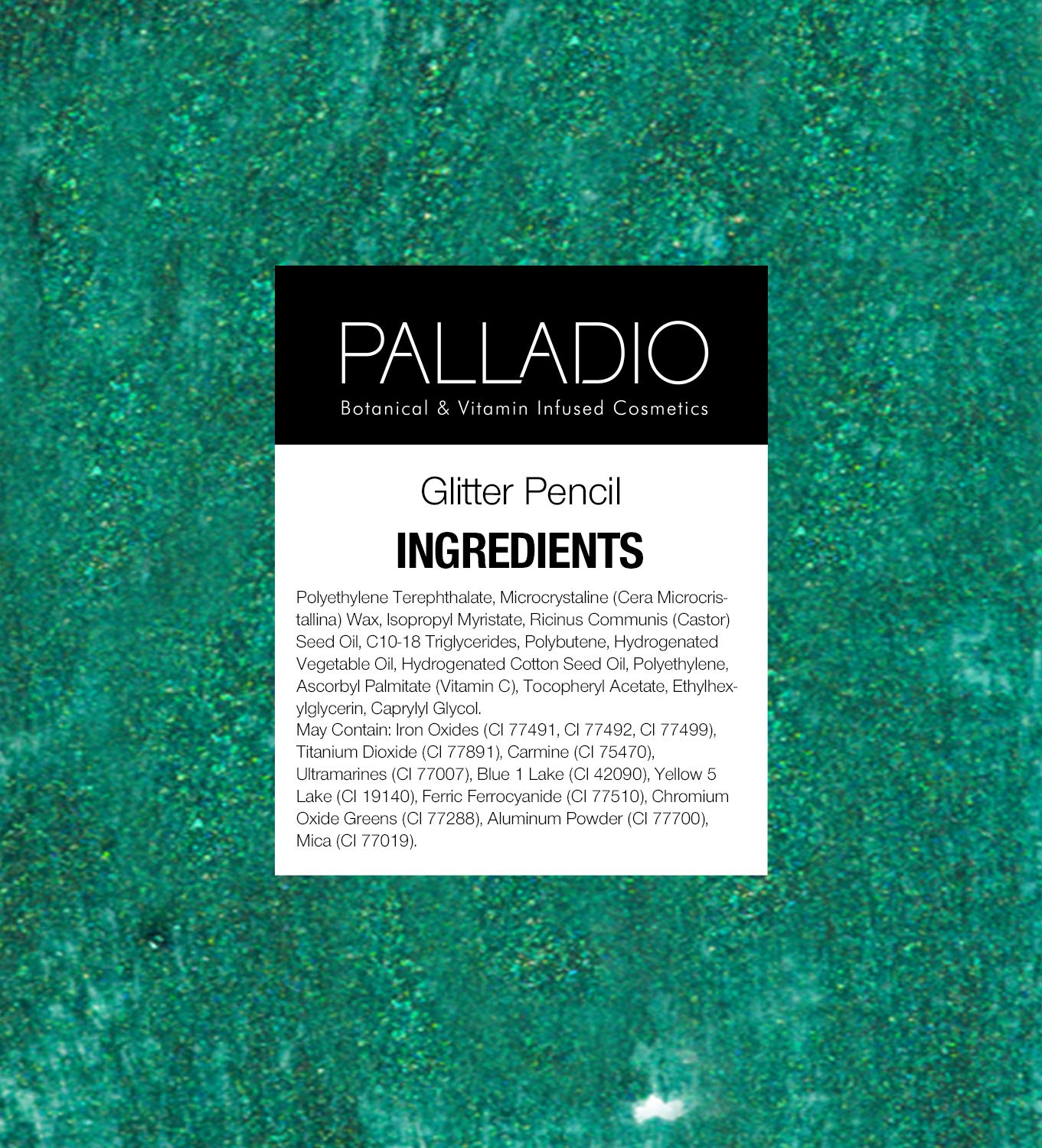 Palladio Beauty GLITTER PENCILS 0.039 oz, Silver sparkle, 1.106 g