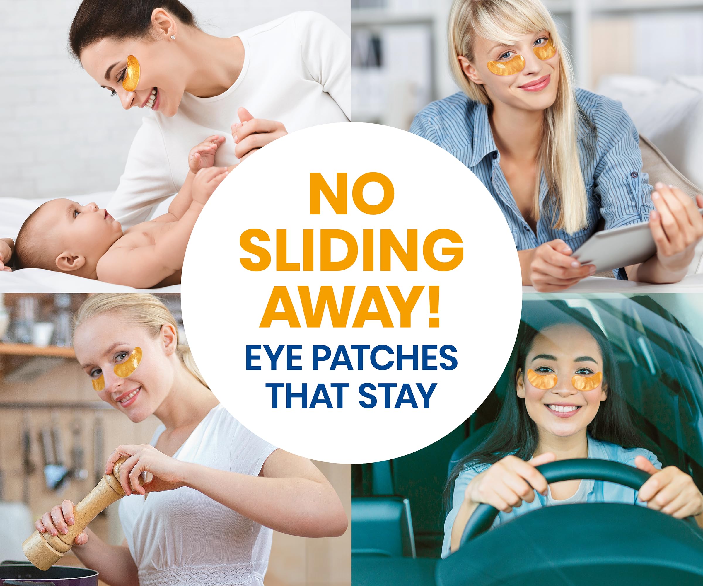 Stylia Under Eye Patches for Dark Circles and Puffy Eyes (20 Pairs) - 24k Gold Collagen Mask with Hyaluronic Acid, Eye Masks for Dark Circles and Puffiness, Gifts for Women, Valentines Day Gifts