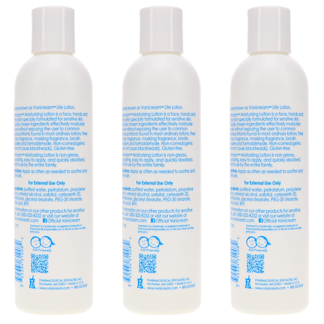 Vanicream Vanicream Lite Lotion For Sensitive Skin - 8 Oz (Pack of 3)