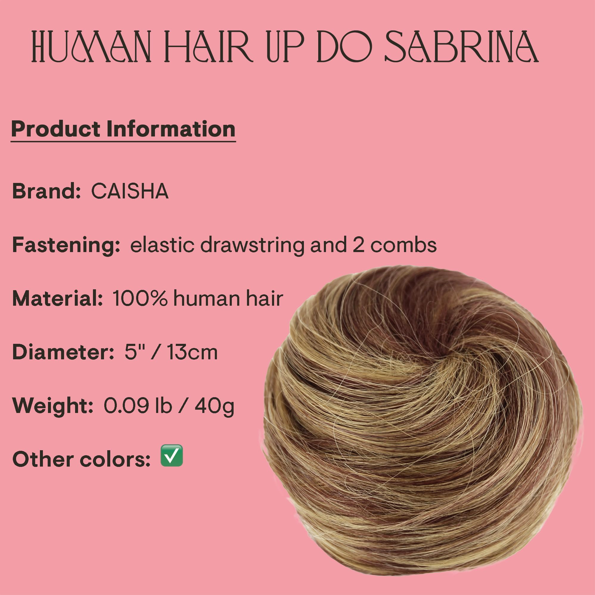 PRETTYSHOP 100% Human Hair UP DO Ballerina Knoten Donut Bun Topknot Scrunchie Hairpiece H311p