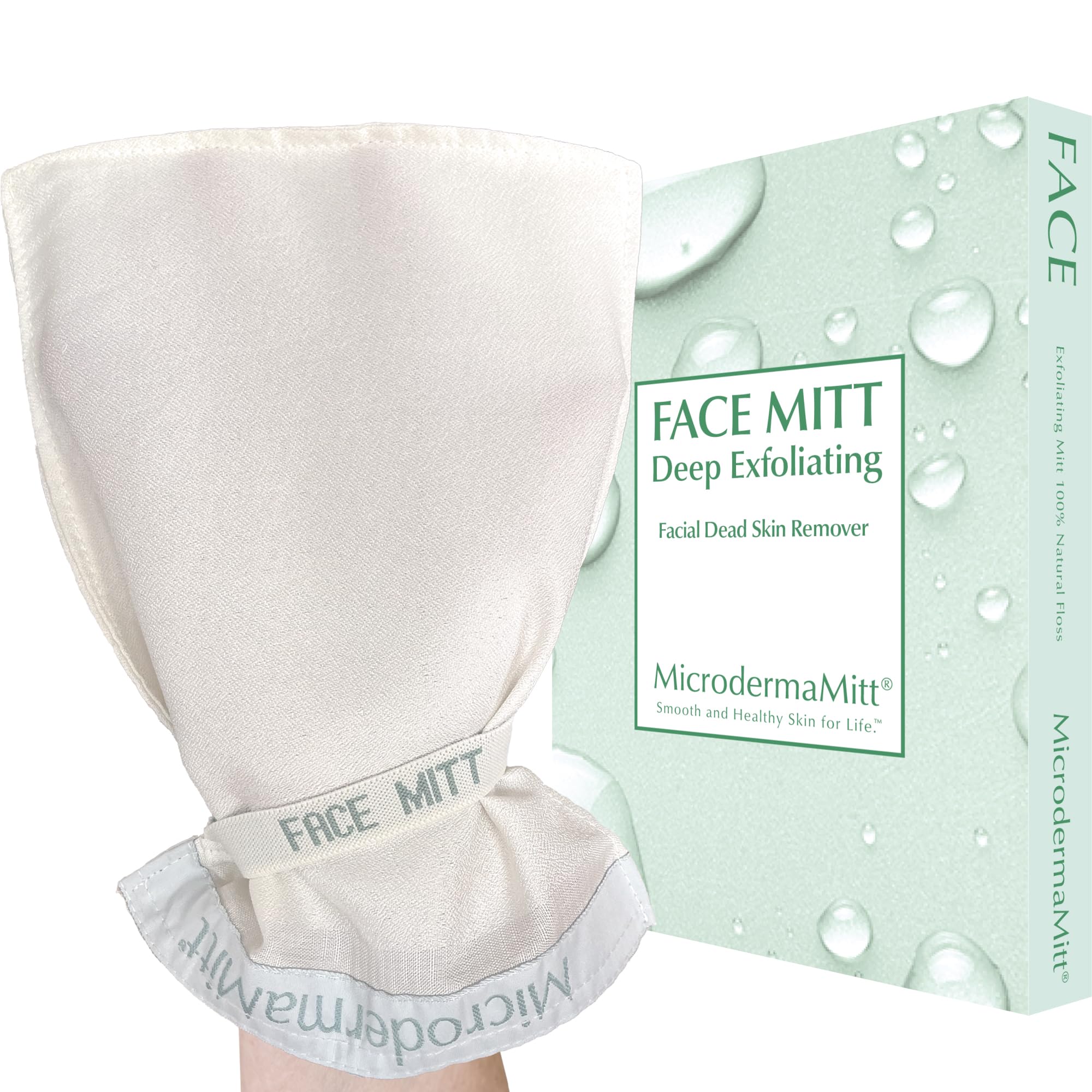 MicrodermaMitt Exfoliating Facial Mitt (100% Natural Floss Silk) - The Original 100% Natural Exfoliating Mitt