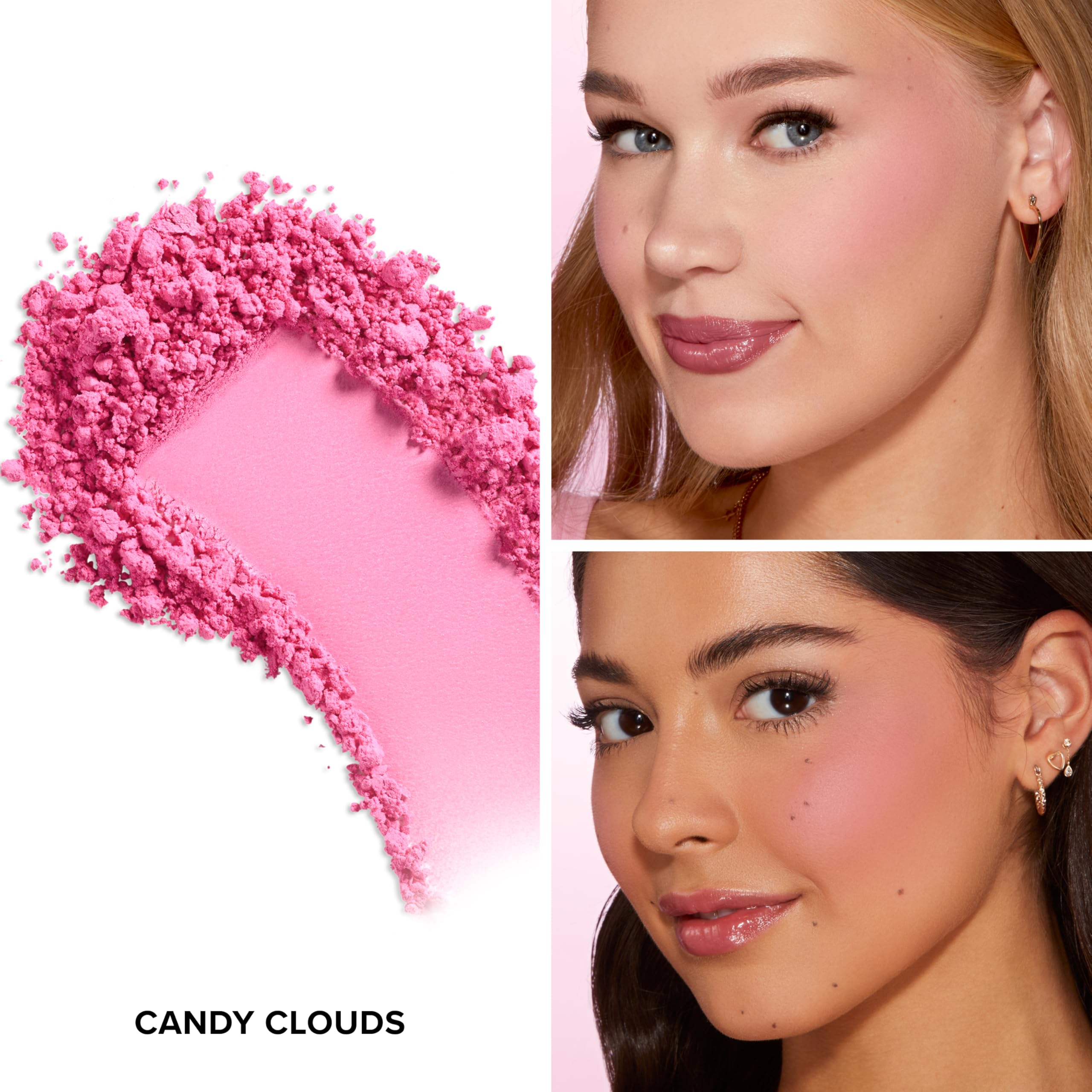 Too Faced Cloud Crush Blush | Buildable, Blendable, High Pigment Color, Vegan + Cruelty Free, 0.17 oz, Candy Clouds
