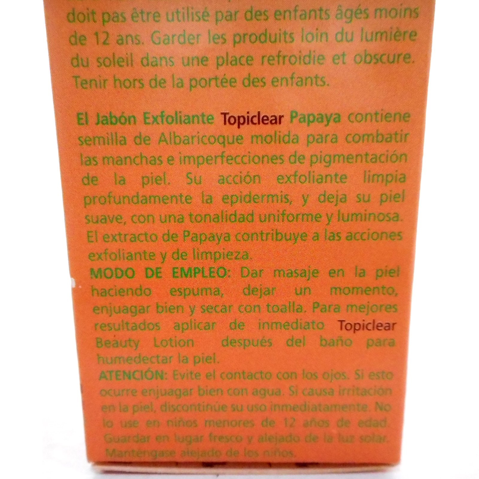Topiclear Exfoliating Soap, Papaya, 7 oz. by Topiclear