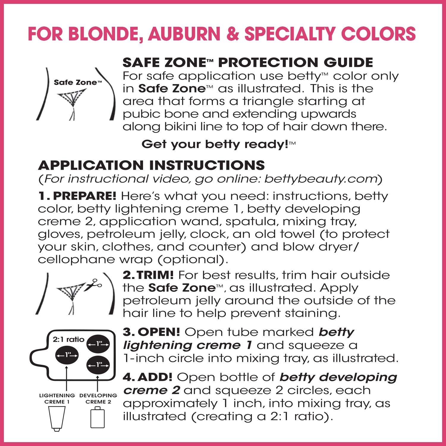 Betty Beauty Auburn Betty - Color For The Hair Down There Hair Coloring Kit