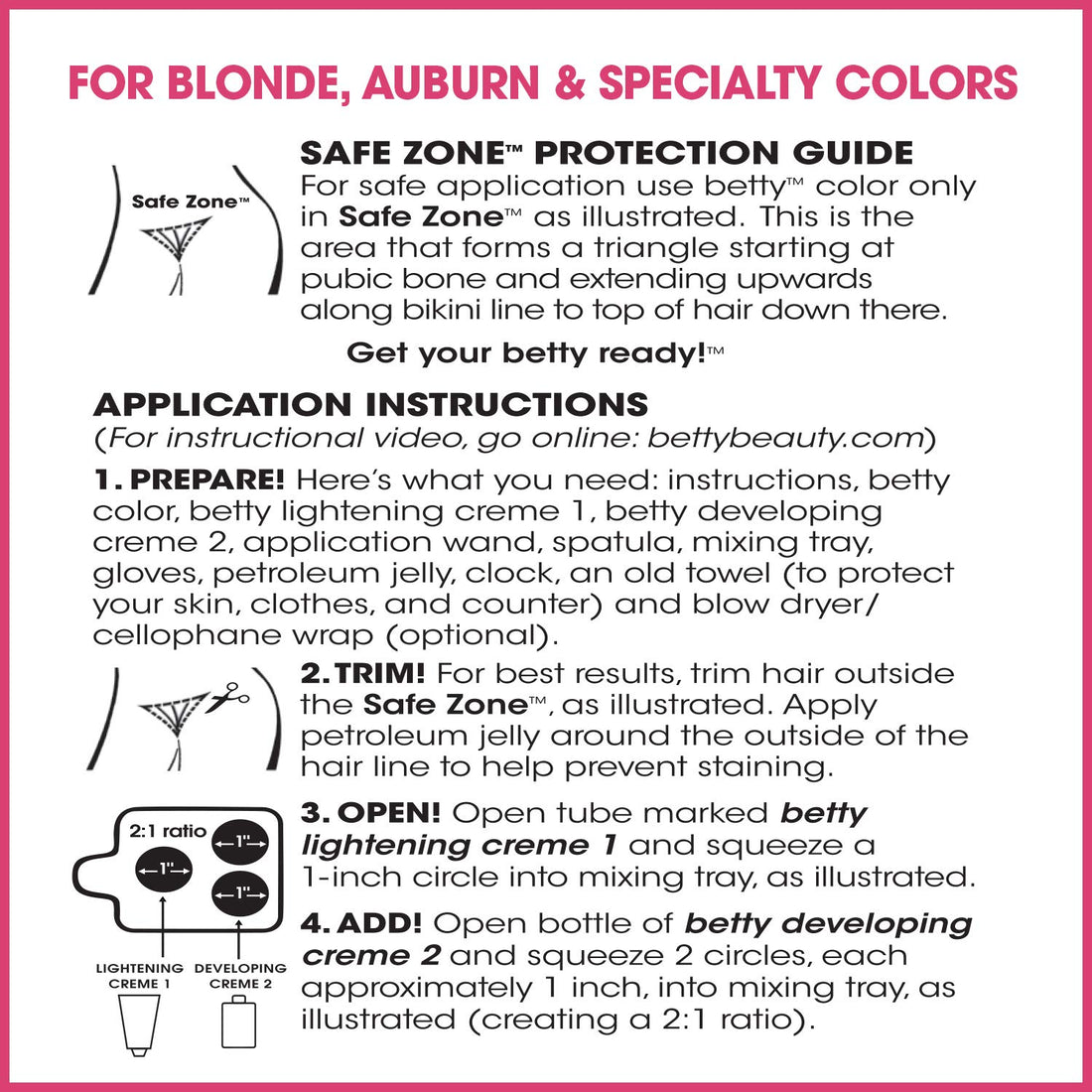 Betty Beauty Auburn Betty - Color For The Hair Down There Hair Coloring Kit