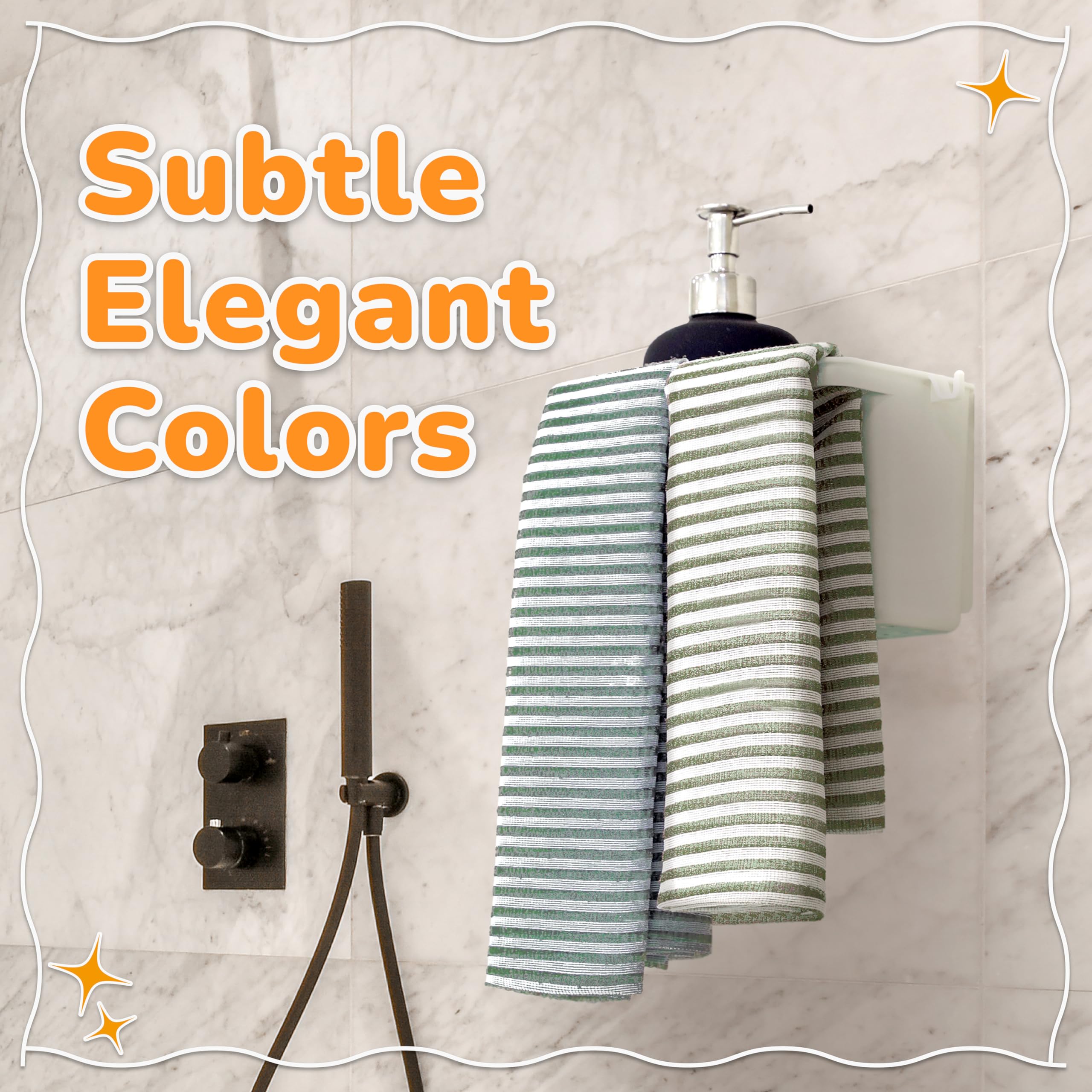 myHomeBody Extra Long Exfoliating Washcloth, Exfoliating Body Scrubber, Exfoliating Towel, Japanese Washcloth, Set of 2