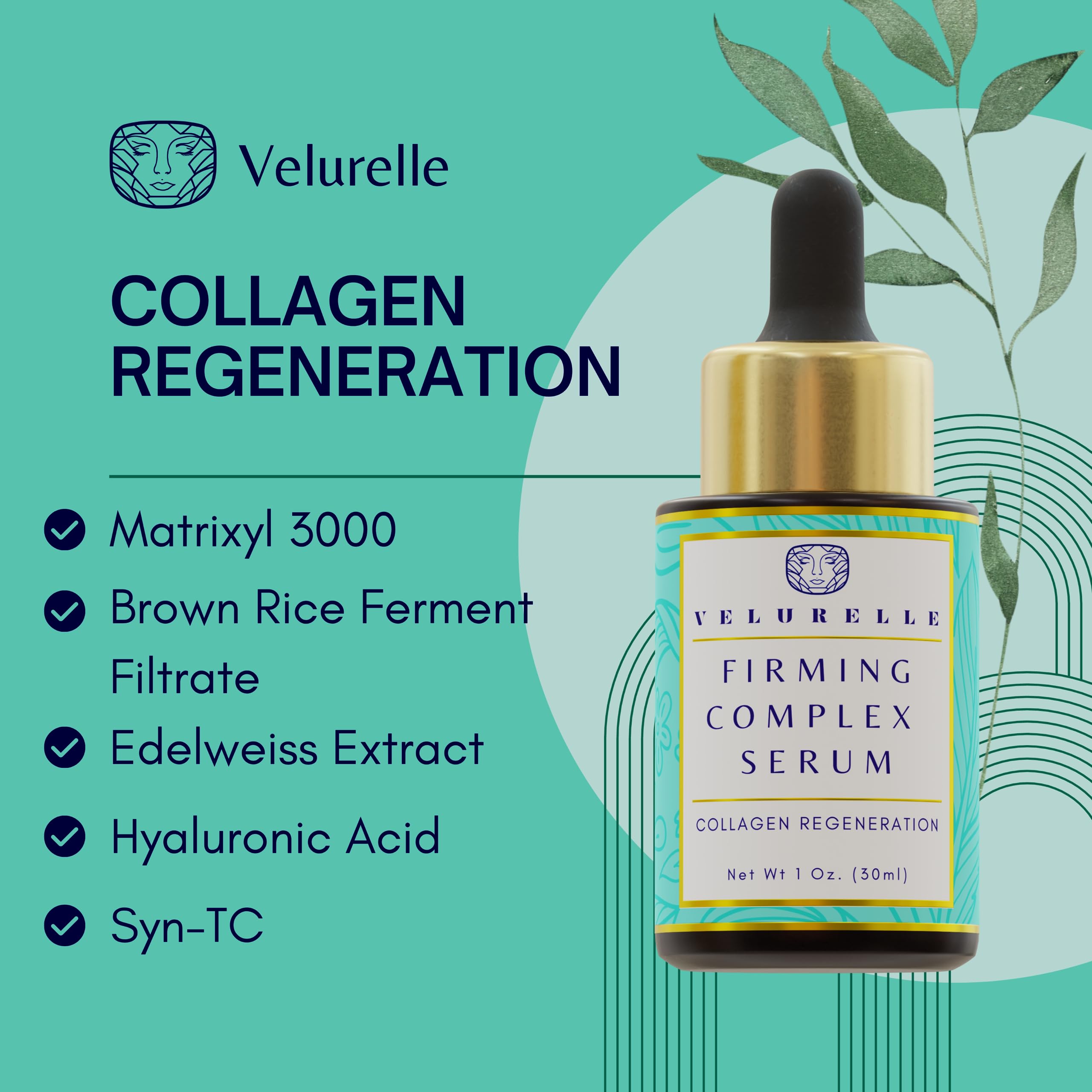 FirmingComplex Face Serum - Collagen Regeneration - Matrixyl 3000, Syn-TC, Hyaluronic Acid, Brown Rice Ferment Filtrate, Edelweiss Extract