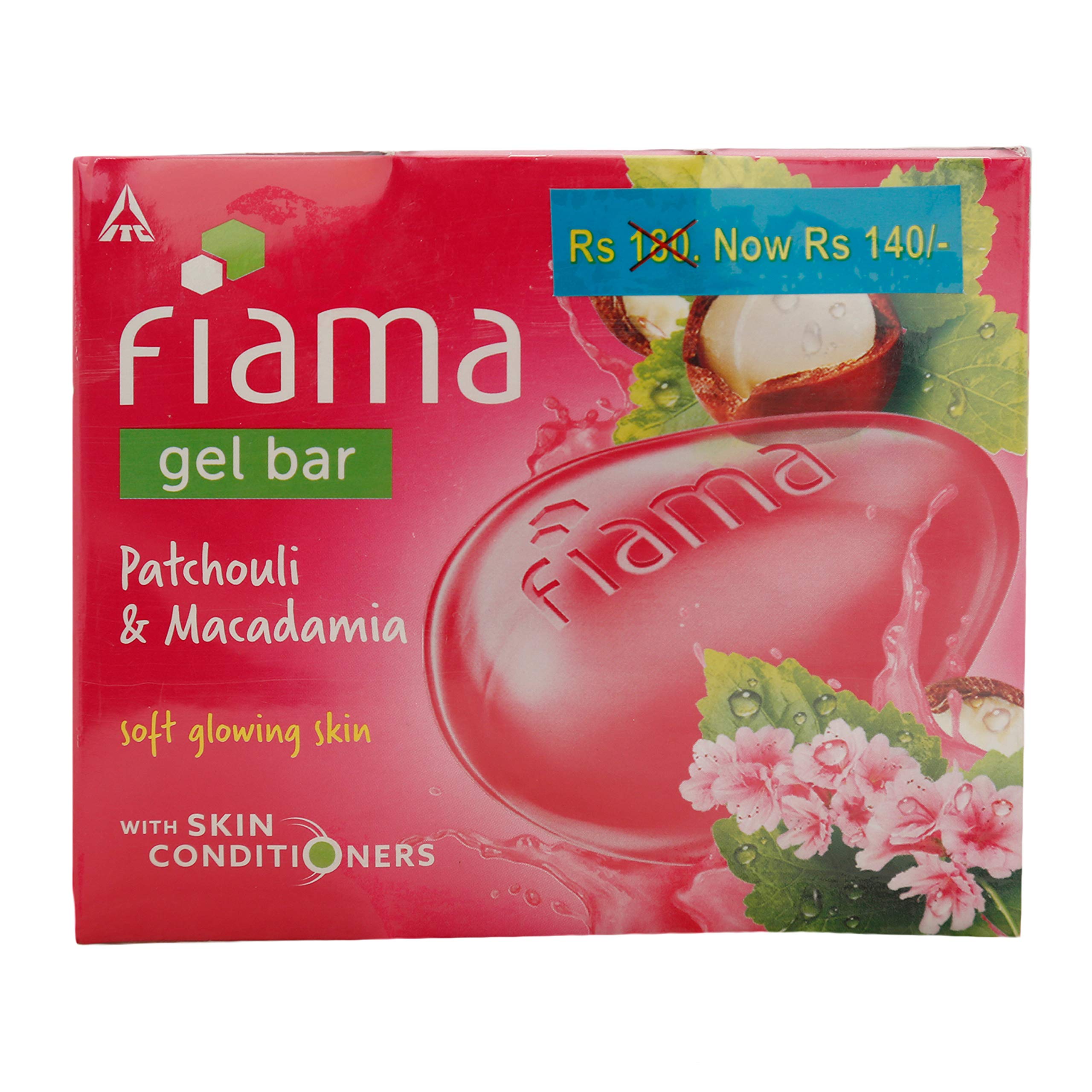 Fiama Di Wills Patchouli & Macadamia Soft Glowing Skin Gel Bar, 125g (Pack Of 3)