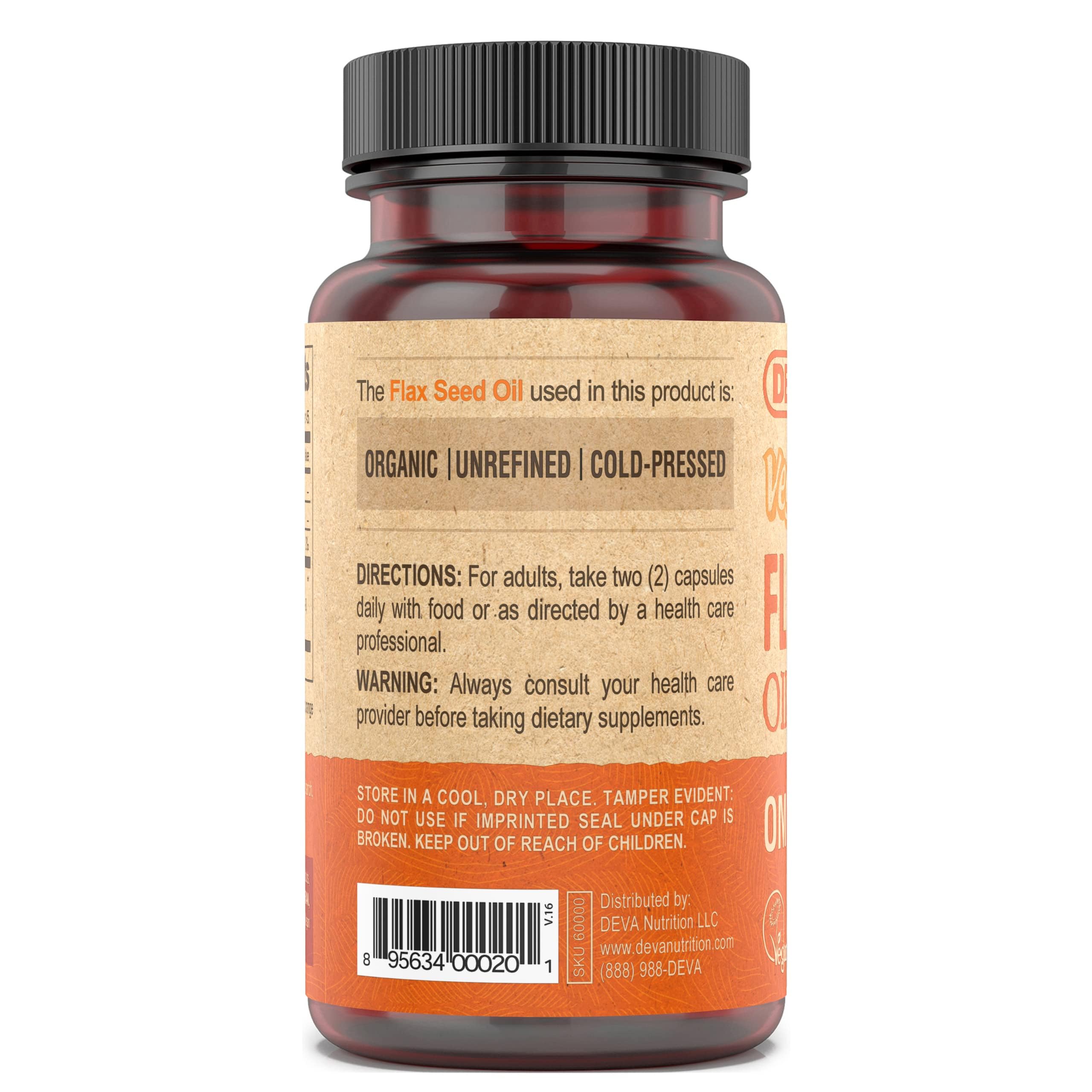 DEVA Vegan Flaxseed Oil - 90 Vcaps