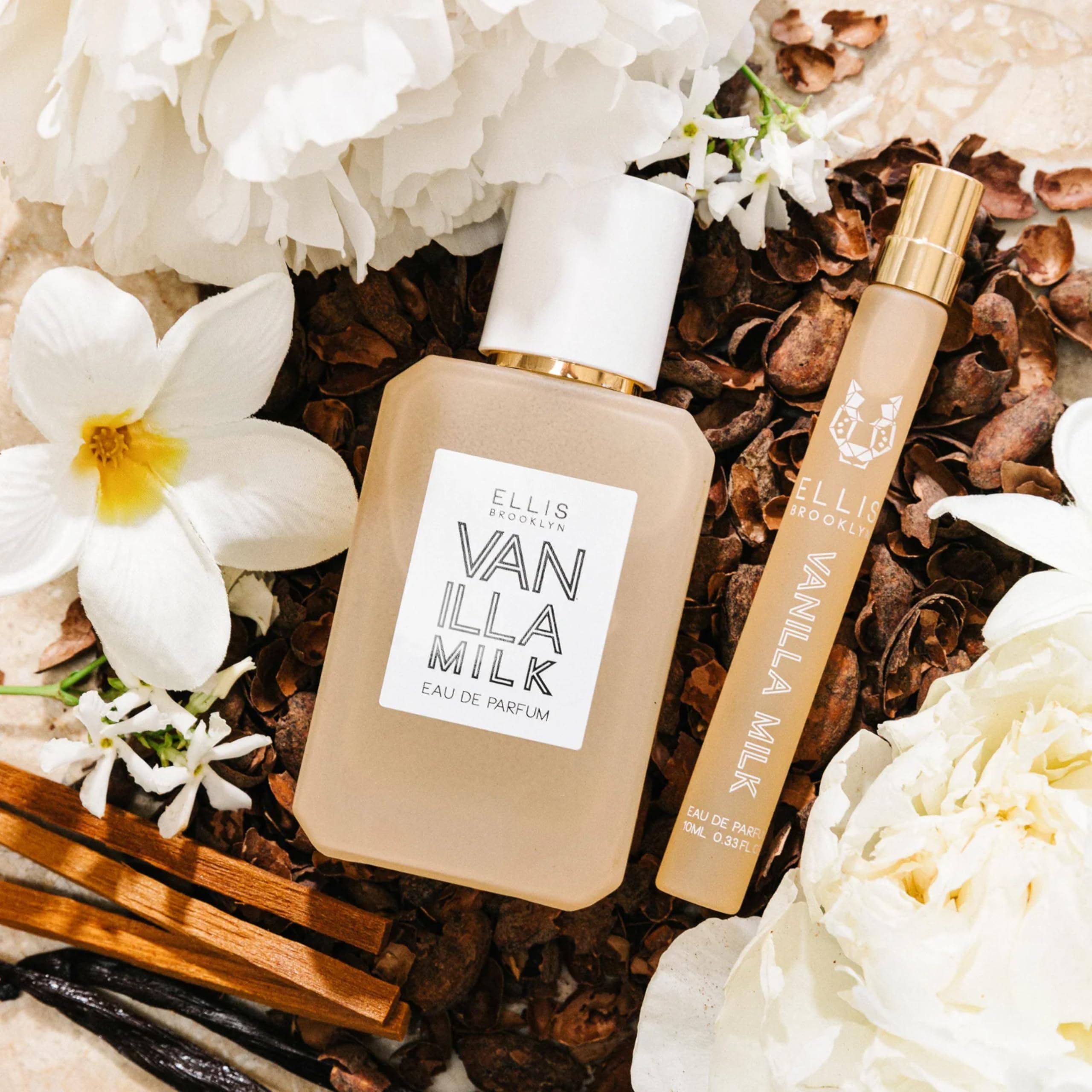 Ellis Brooklyn VANILLA MILK Eau De Parfum - Gourmand Perfume For Women with Creamy Milk, Bourbon Vanilla, & Sandalwood, Vegan Perfume Made In The USA