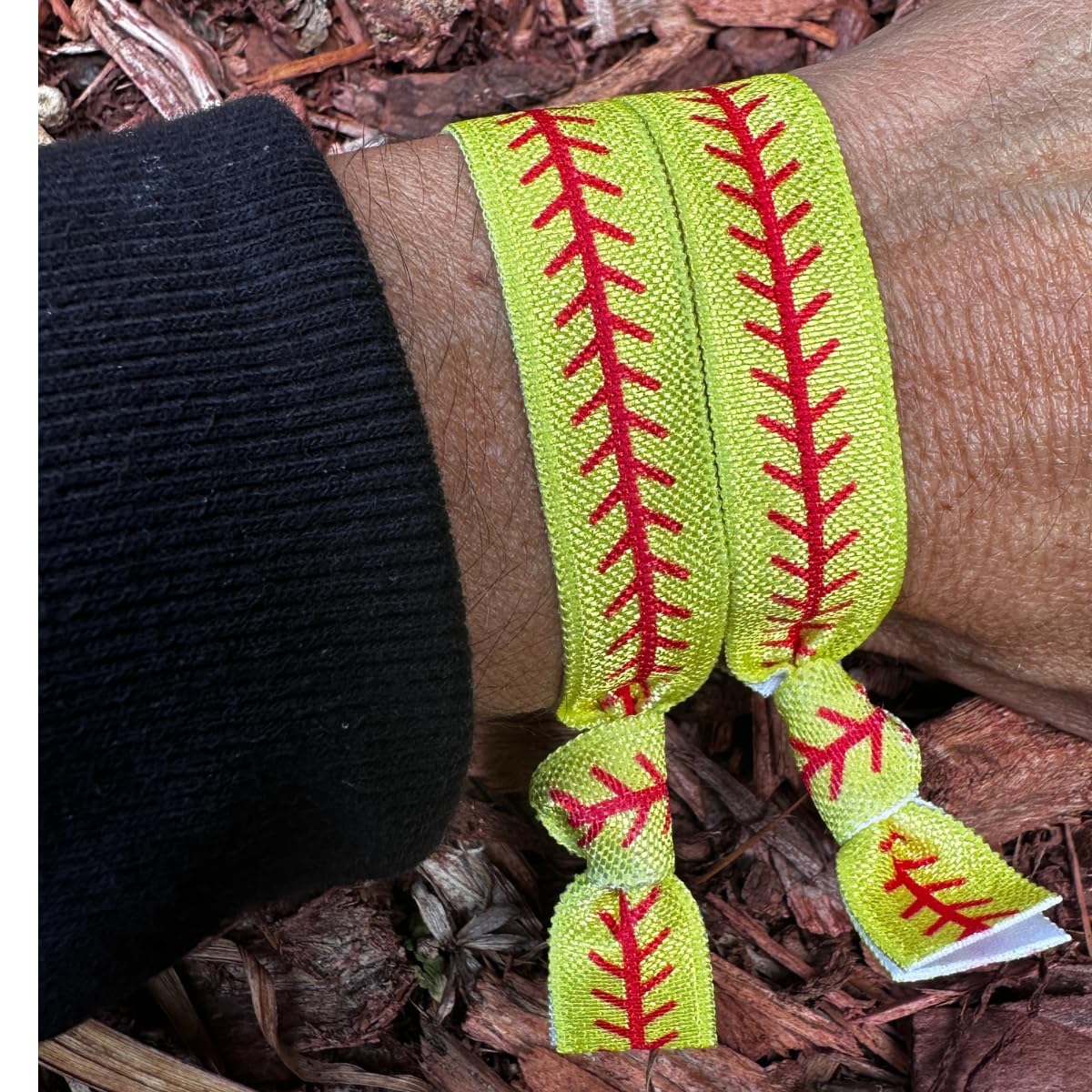 Infinity Collection Infinity Collection Softball Hair Accessories, Set of 5 Girls Softball Hair Ties, Softball Team Gifts or Softball Party Favors