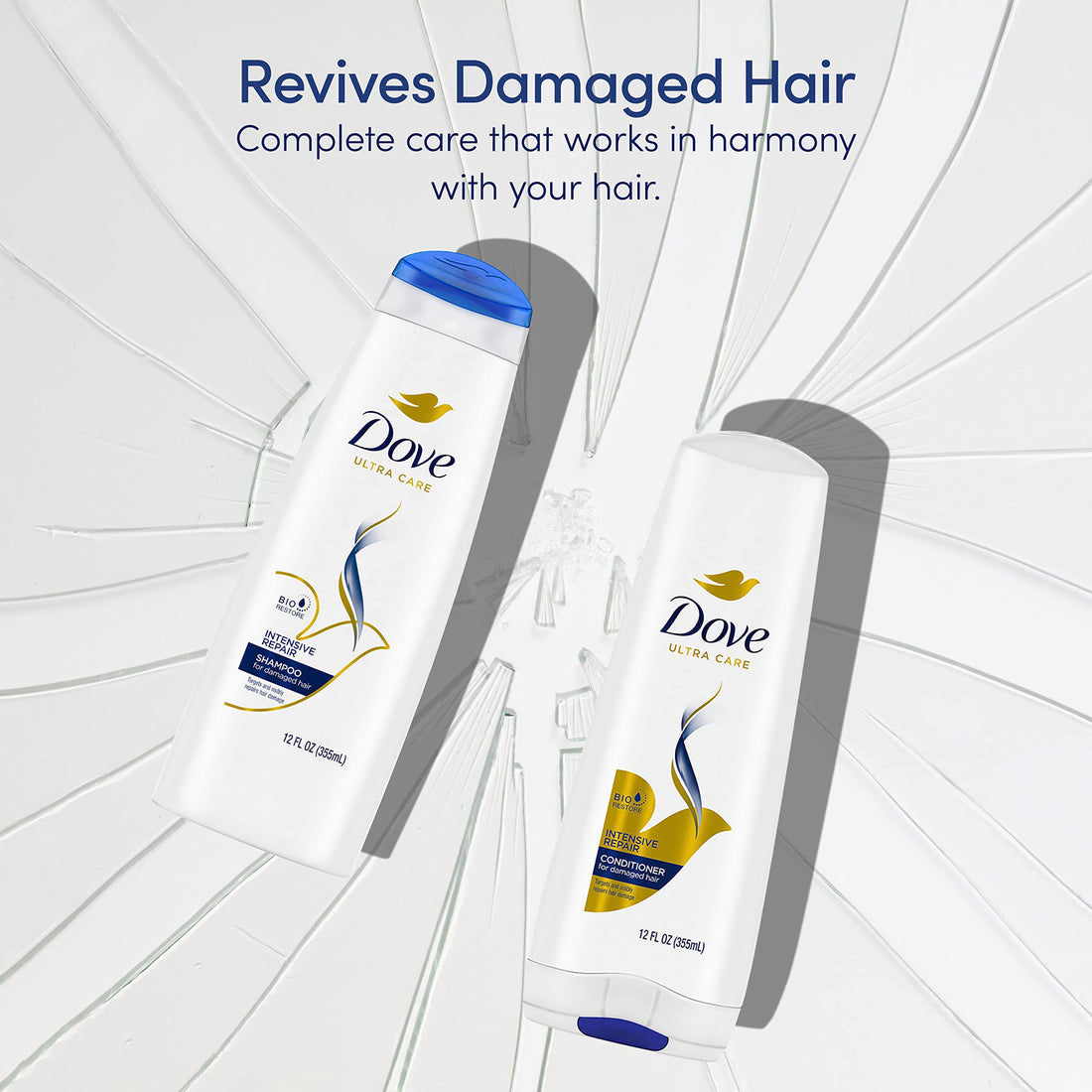 Dove Nutritive Solutions for Dry Hair, Intensive Repair, Deep Conditioner, 12 Fl Oz (Pack of 4)