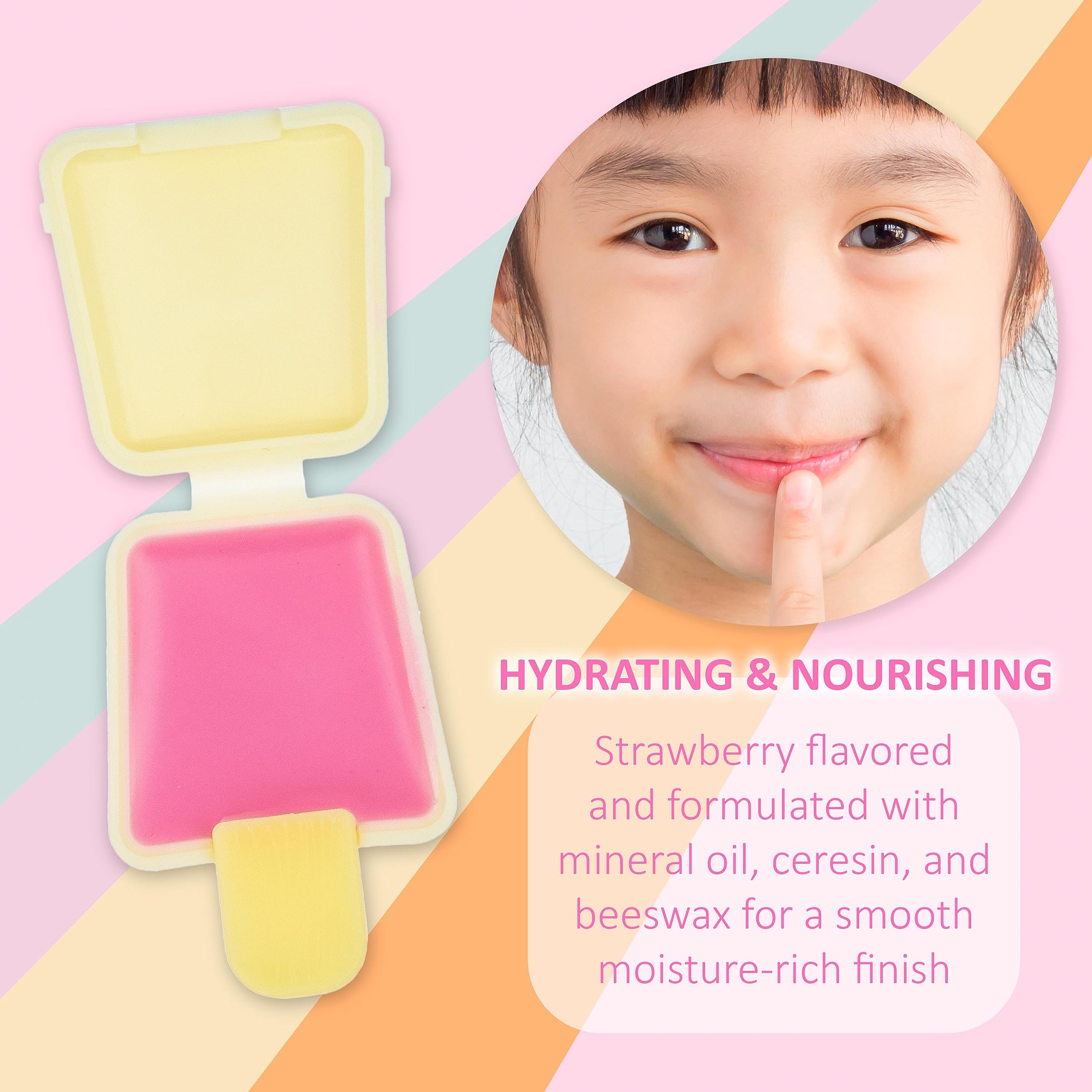 Expression Girls 12PC Flavored Lip Gloss Set for Girls with Carrying Case