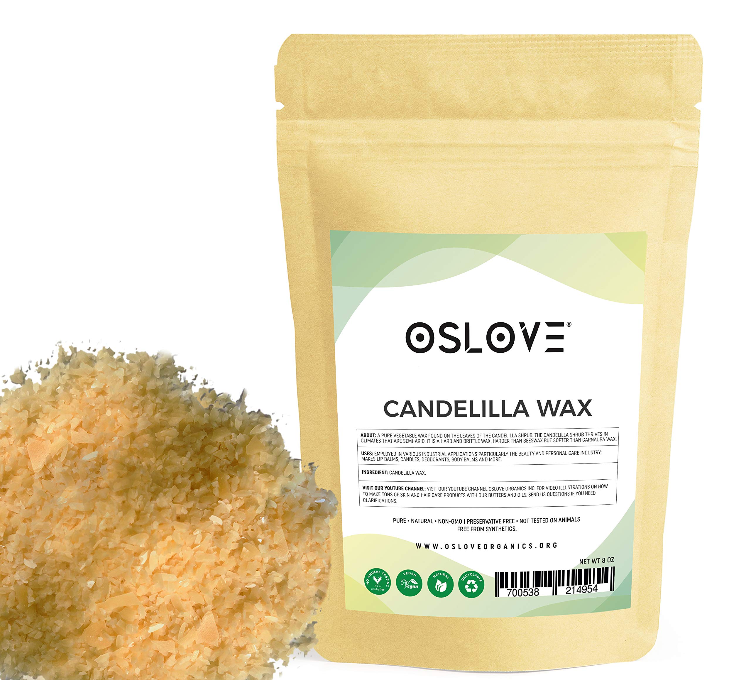 Pure Candelilla Wax 8oz by Oslove Organics