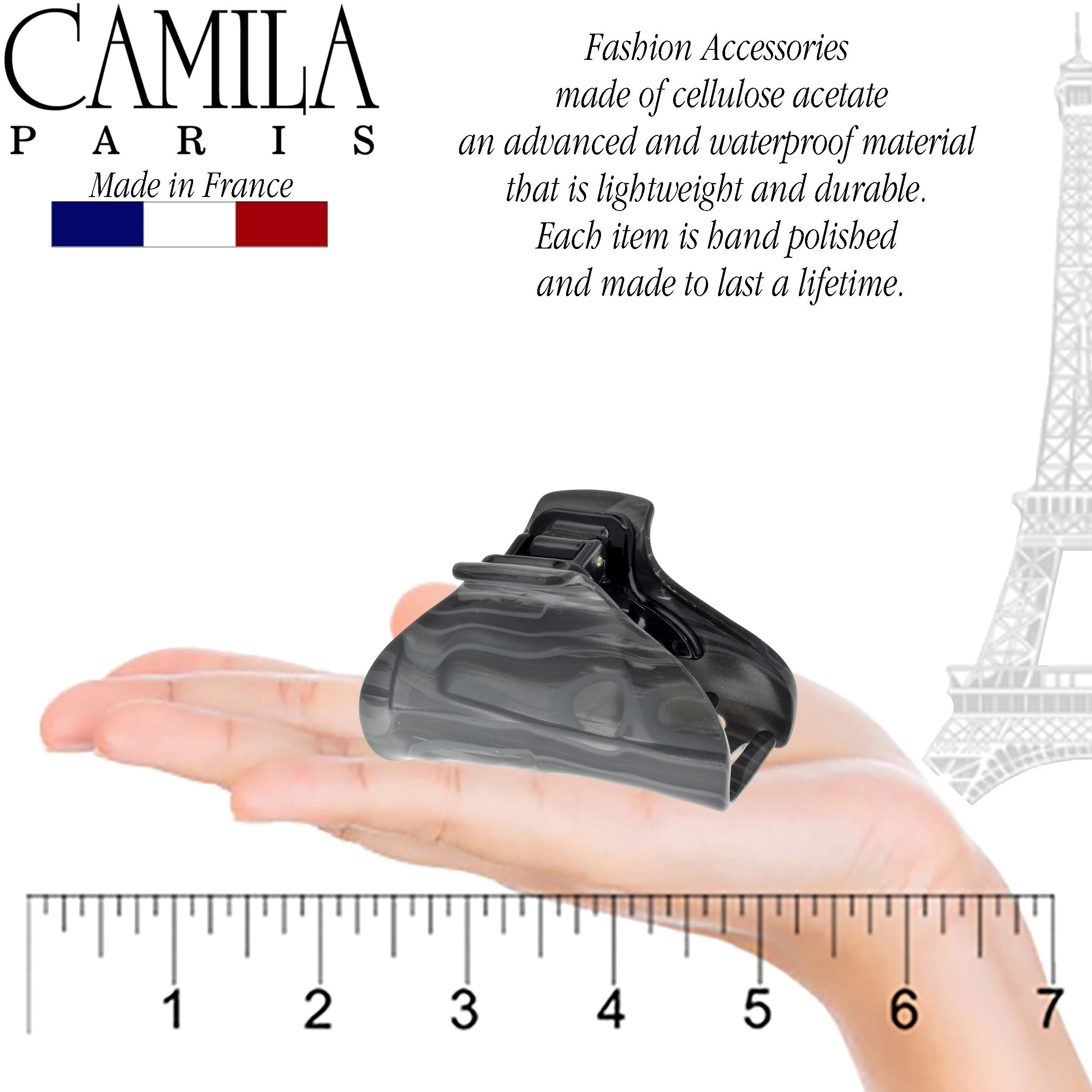 Camila Paris CP2122 French Hair Clips for Women, Handmade, Girls Hair Claw Clips Jaw Fashion Durable and Styling Hair Accessories for Women, Strong Hold No Slip Grip, Made in France