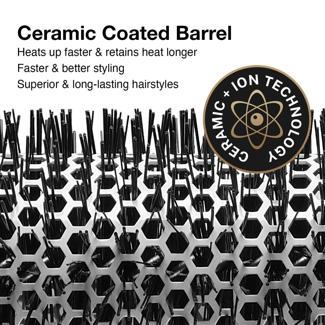 Olivia Garden Ceramic and Ion Brush Mega 3 1/2 '' - 1 Unit