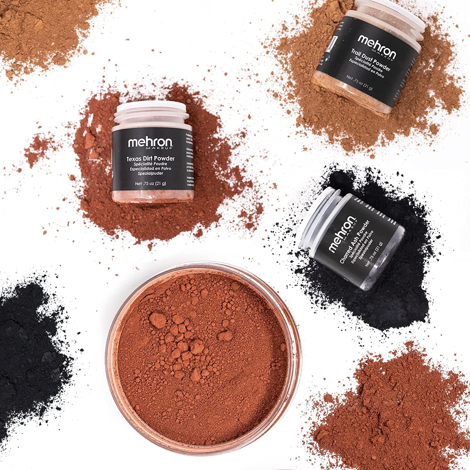 Mehron Makeup Charred Ash Powder (2.3 oz)