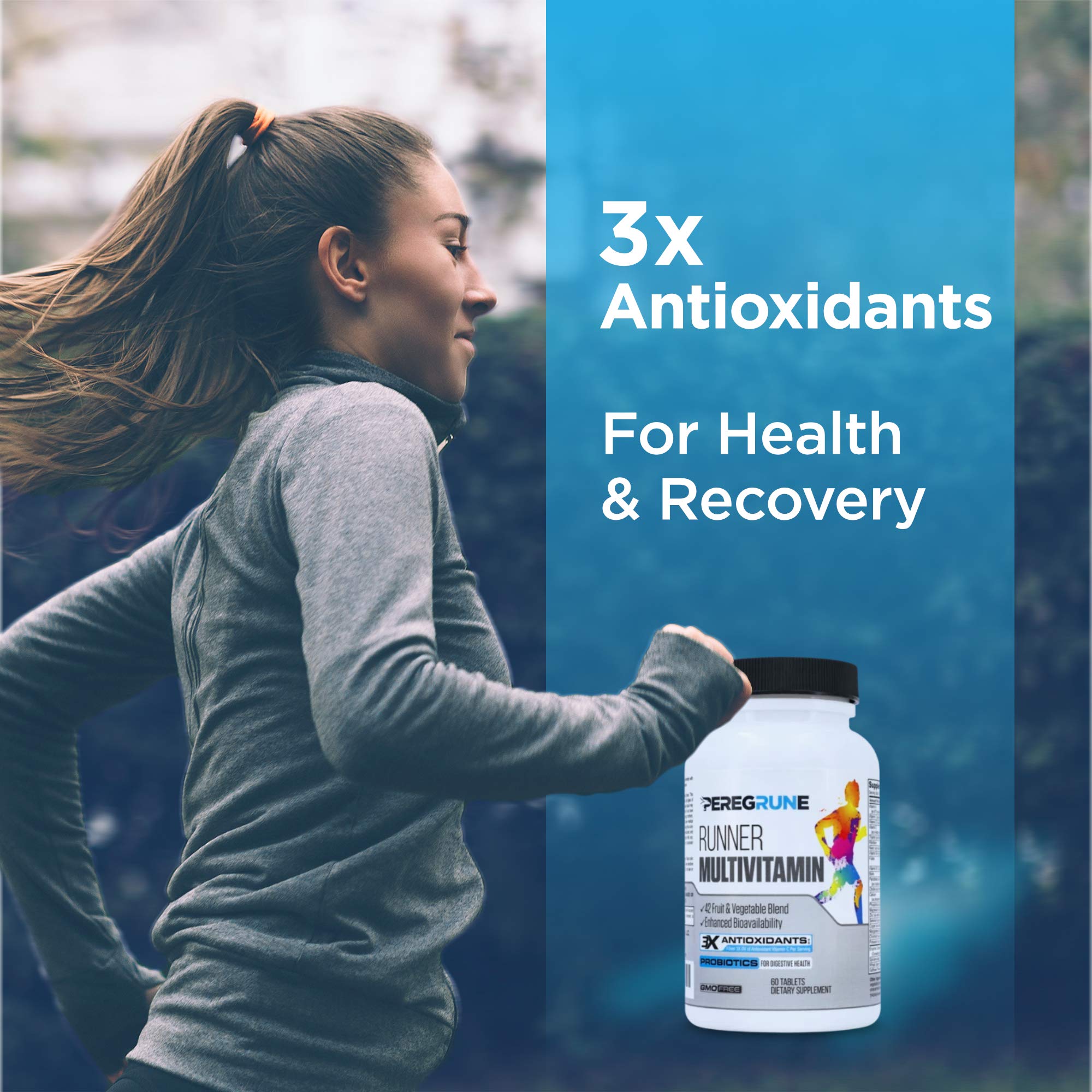 PEREGRUNE Runner Multivitamin & Omega 3 Fish Oil Bundle | Engineered Multivitamin for Runners | Antioxidants for Health & Recovery | Vitamin B Complex for Endurance, Energy | Joints & Heart Health