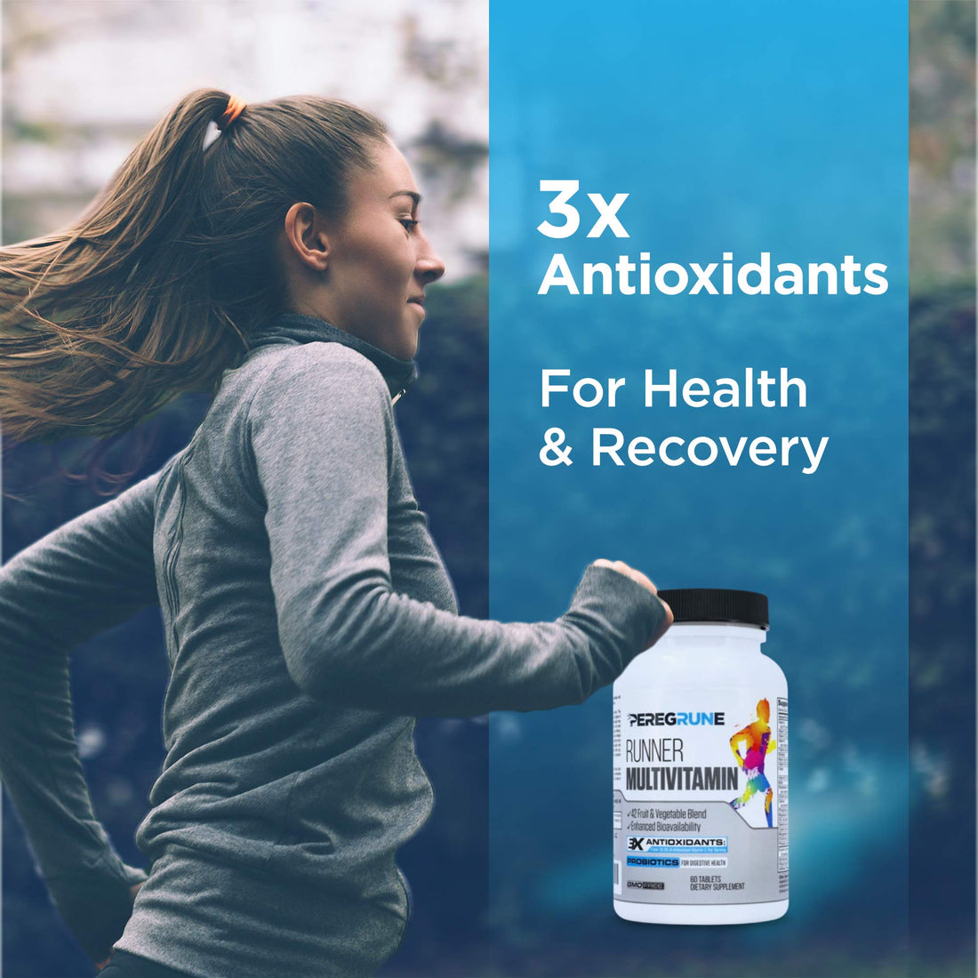 PEREGRUNE Runner Multivitamin & Omega 3 Fish Oil Bundle | Engineered Multivitamin for Runners | Antioxidants for Health & Recovery | Vitamin B Complex for Endurance, Energy | Joints & Heart Health