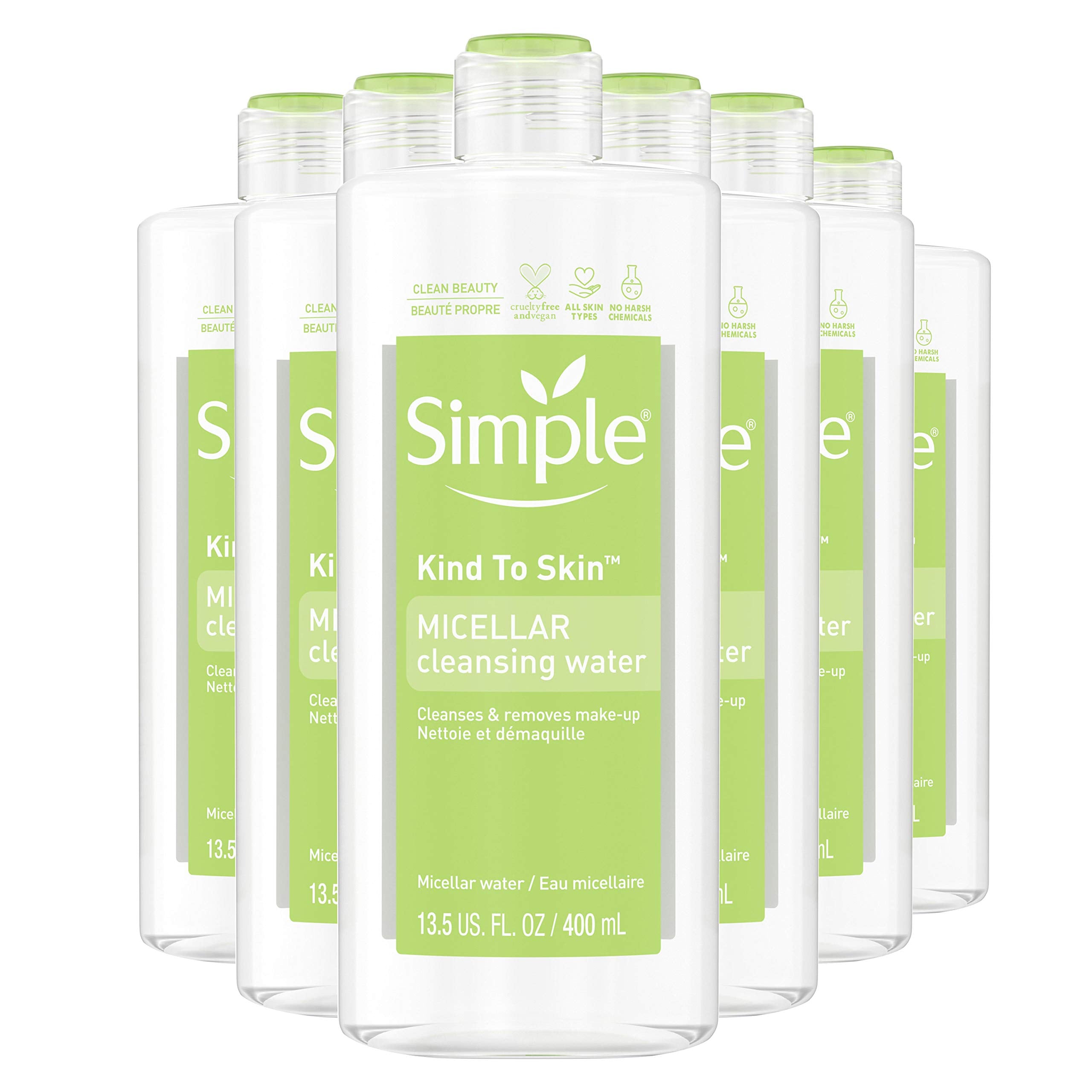 Simple Kind To Skin Micellar Cleansing Water, 13.5 Ounce (Pack of 6)