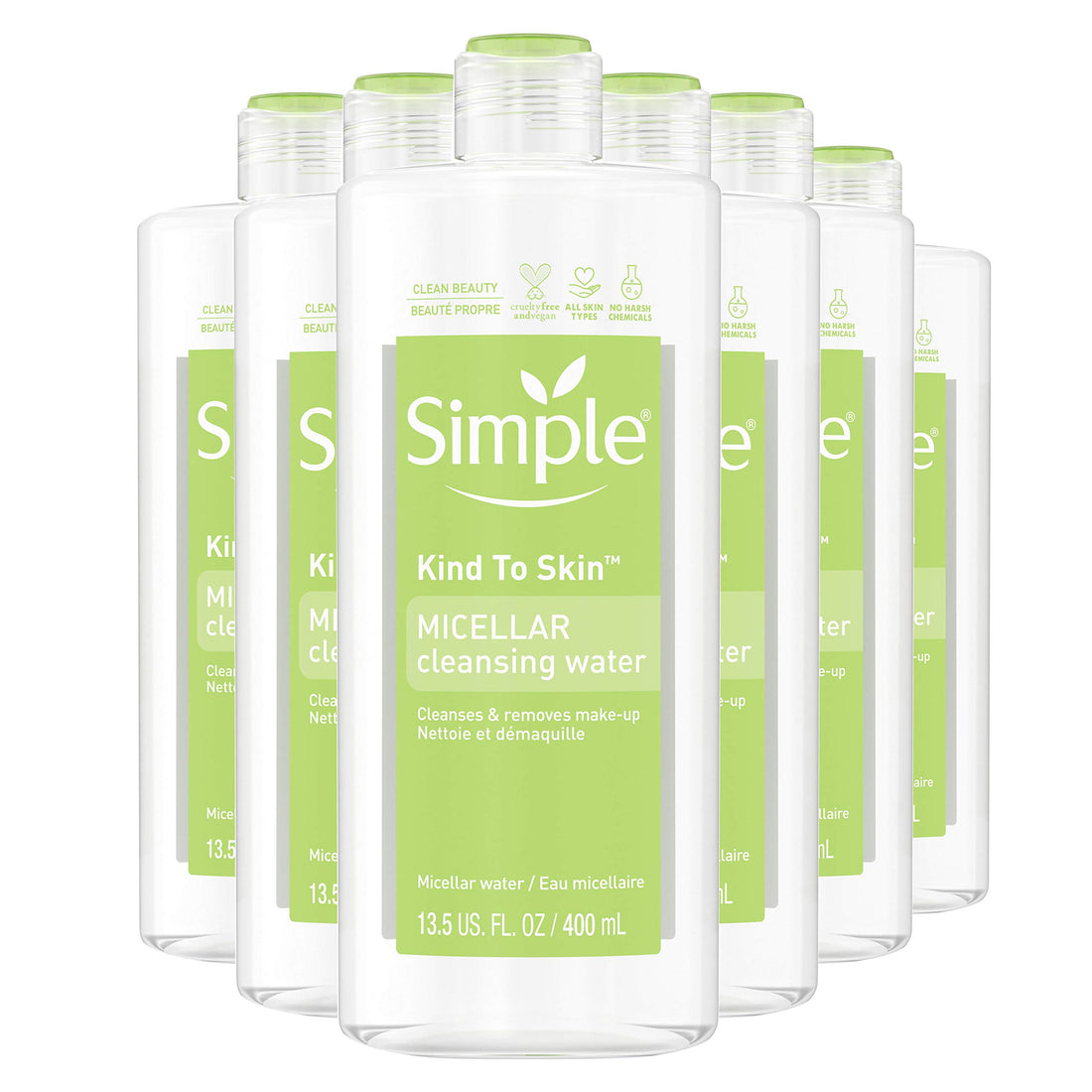 Simple Kind To Skin Micellar Cleansing Water, 13.5 Ounce (Pack of 6)