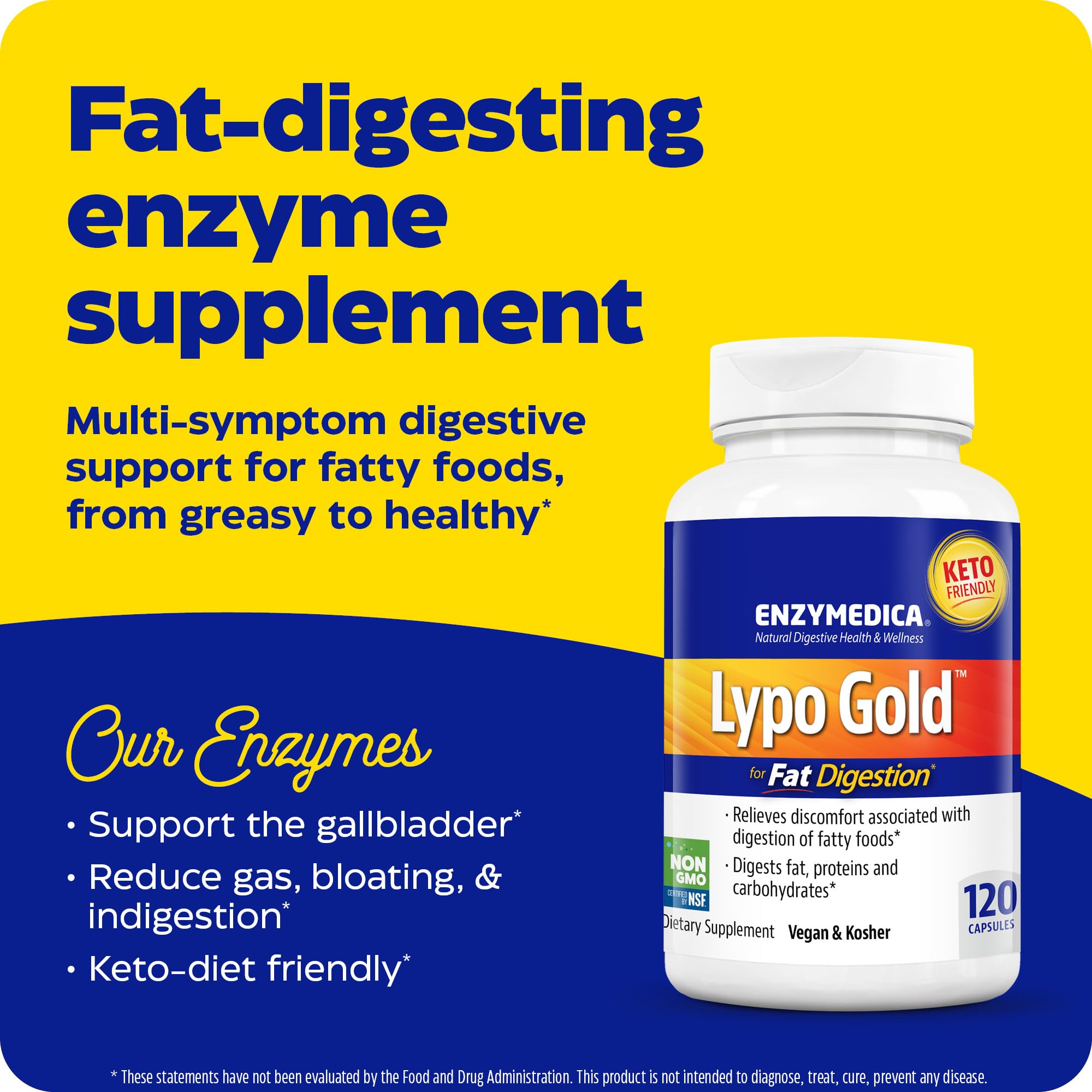 ENZYMEDICA Lypo Gold, 120 Count