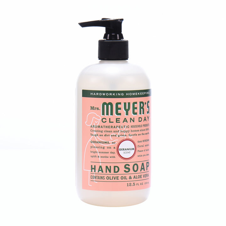 Mrs Meyers Hand Soap Geranium 12.5 Ounce Pump (370Ml) (6 Pack)