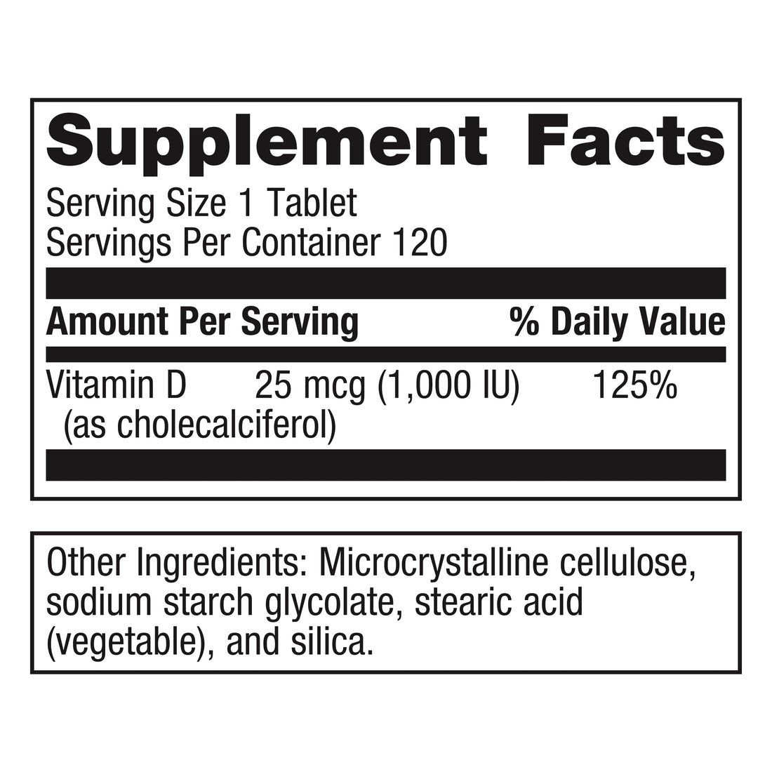 Metagenics D3 1000 - Vitamin D Supplement - Bone Density & Immune Support* - Tooth Integrity* - Non-GMO & Gluten Free - 120 Tablets