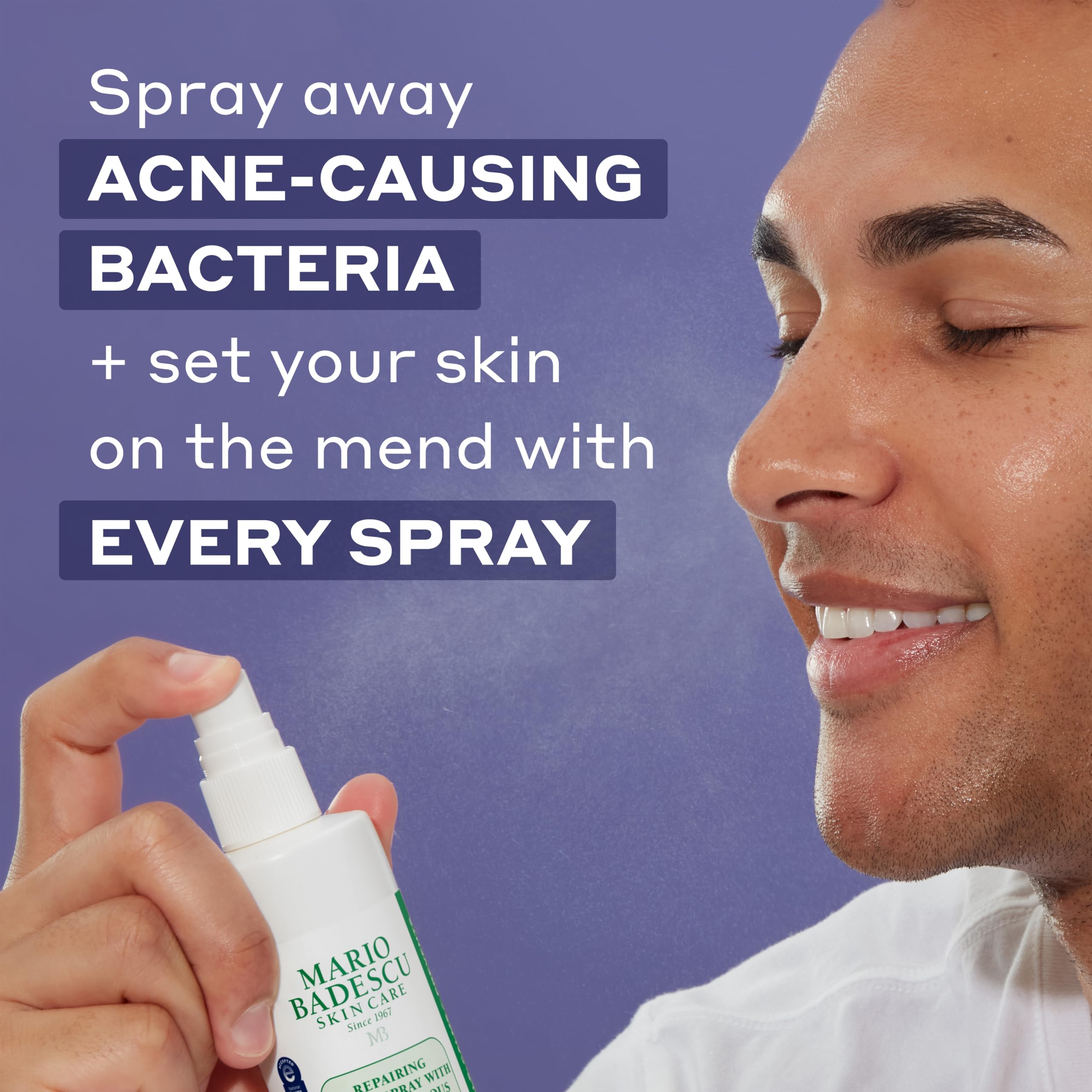 Mario Badescu Repairing HOCl Facial Spray with Hypochlorous Acid – Soothes & Calms Angry, Irritated Skin, Reduce Redness & Flare-Ups – pH Balancing, Non-Irritating Cleanser, Fragrance-Free, 4 Fl Oz