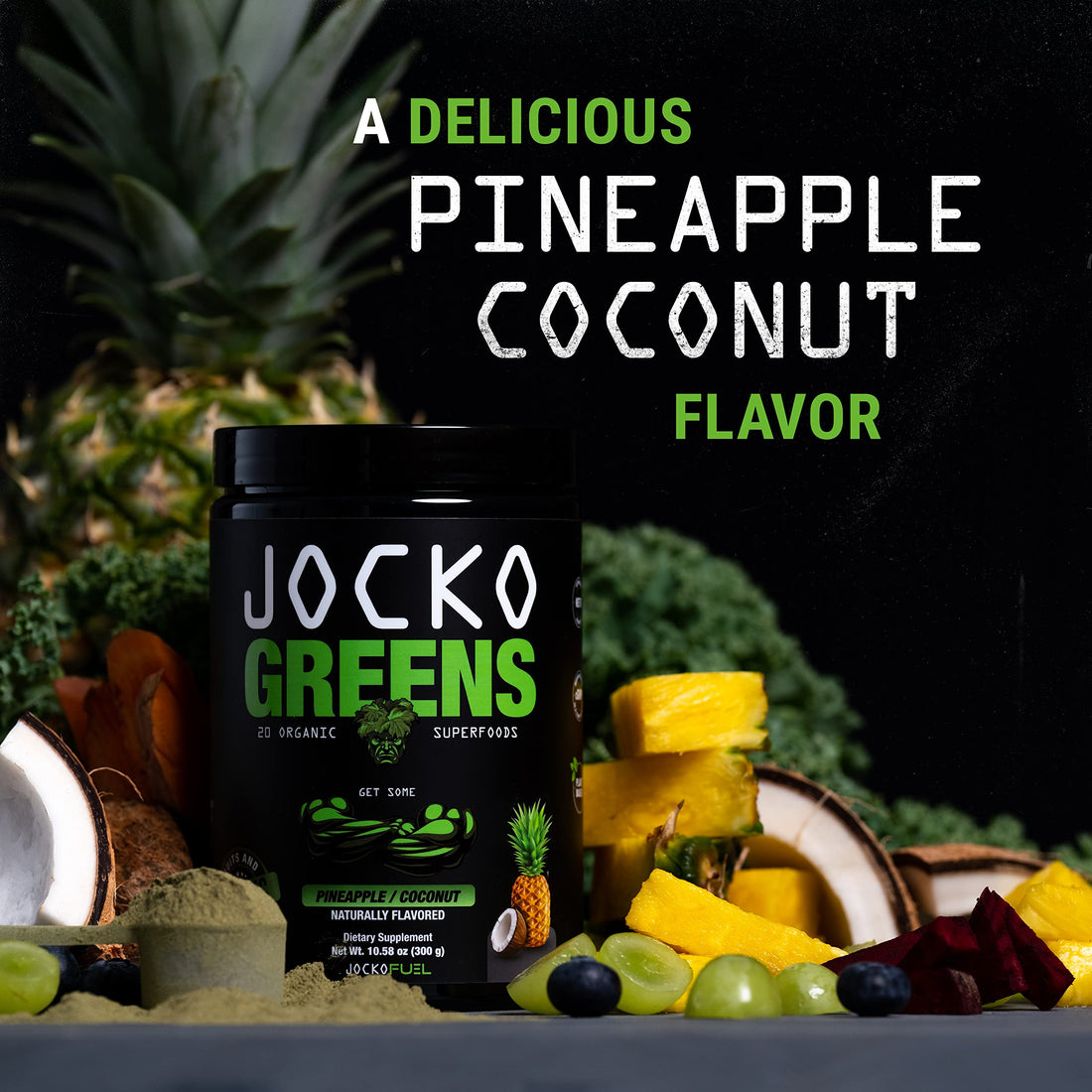 Jocko Fuel Daily Greens Powder - Premium Organic Greens Superfood Powder for Gut Health, Digestion, Bloating, Immune Support with Spirulina, Chlorella, Digestive Enzymes, & Probiotics - 30 Servings
