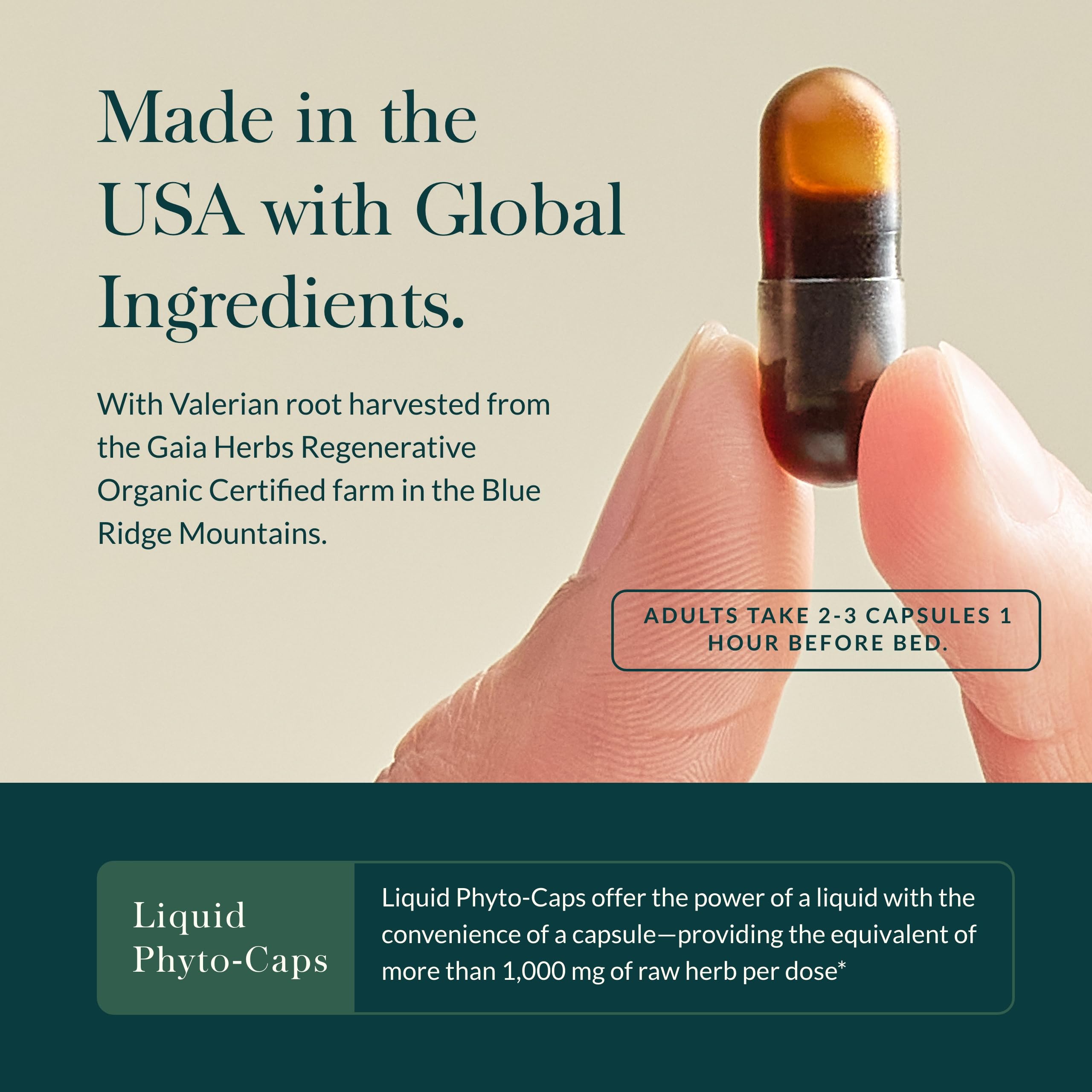 Gaia Herbs Sound Sleep - Natural Sleep Support to Promote Calm & Relaxation - with Valerian Root, Passionflower & More - 60 Vegan Liquid Phyto-Capsules (20-Day Supply)