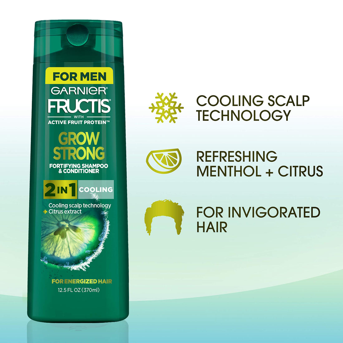 Garnier Hair Care Fructis Grow Strong Cooling 2-in-1 Shampoo and Conditioner for Men, 12.5 Fl Oz