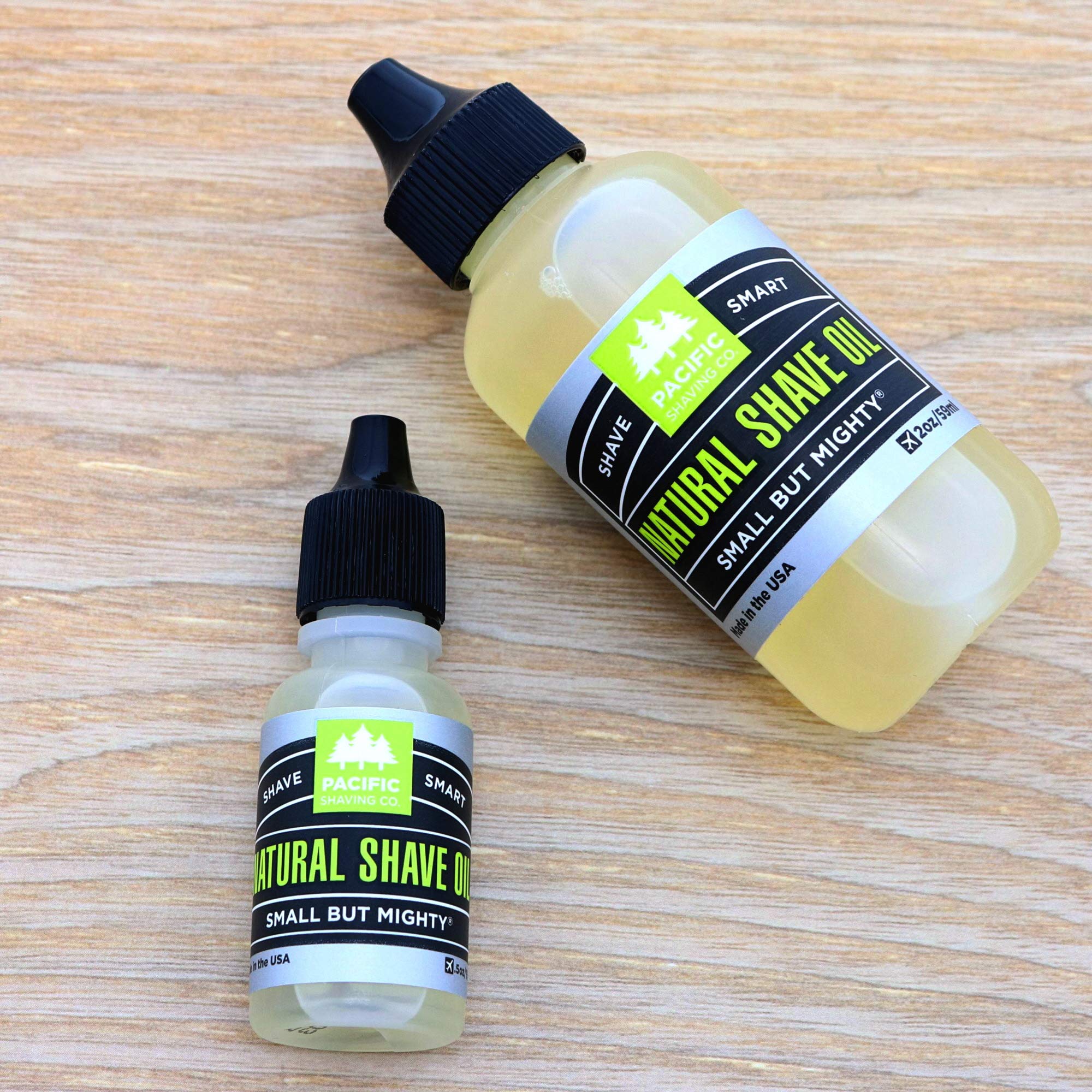 Pacific Shaving Company Natural Shaving Oil - Eliminates Cuts, Nicks, Razor Burn, Soothes & Moisturizes Skin, Reduces Irritation, with Safe, Natural & Organic Ingredients, Made in USA, 2 oz (3-Pack)