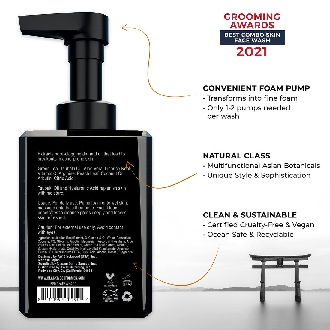 Blackwood For Men X-Punge Foaming Face Wash, 4.55 Fluid