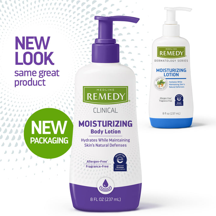 Medline Remedy Clinical Skin Cream Moisturizer, Fragrance-Free (8 fl oz), Nourishing for Dry Skin, Paraben and Sulfate-Free Lotion For Face and Body, Hypoallergenic Moisturizer for Sensitive Skin