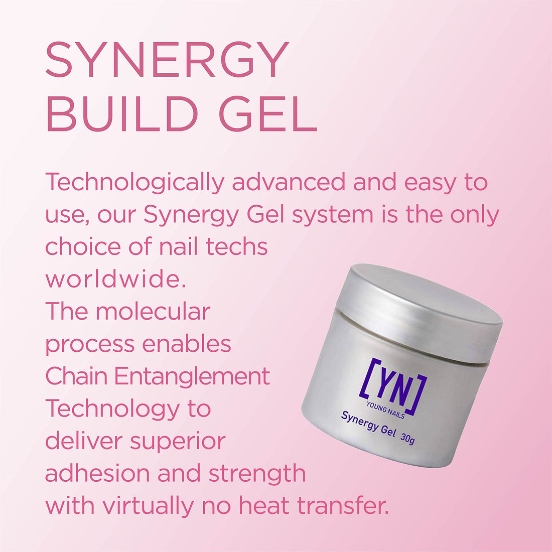 Young Nails Synergy Gel, Building, Pink
