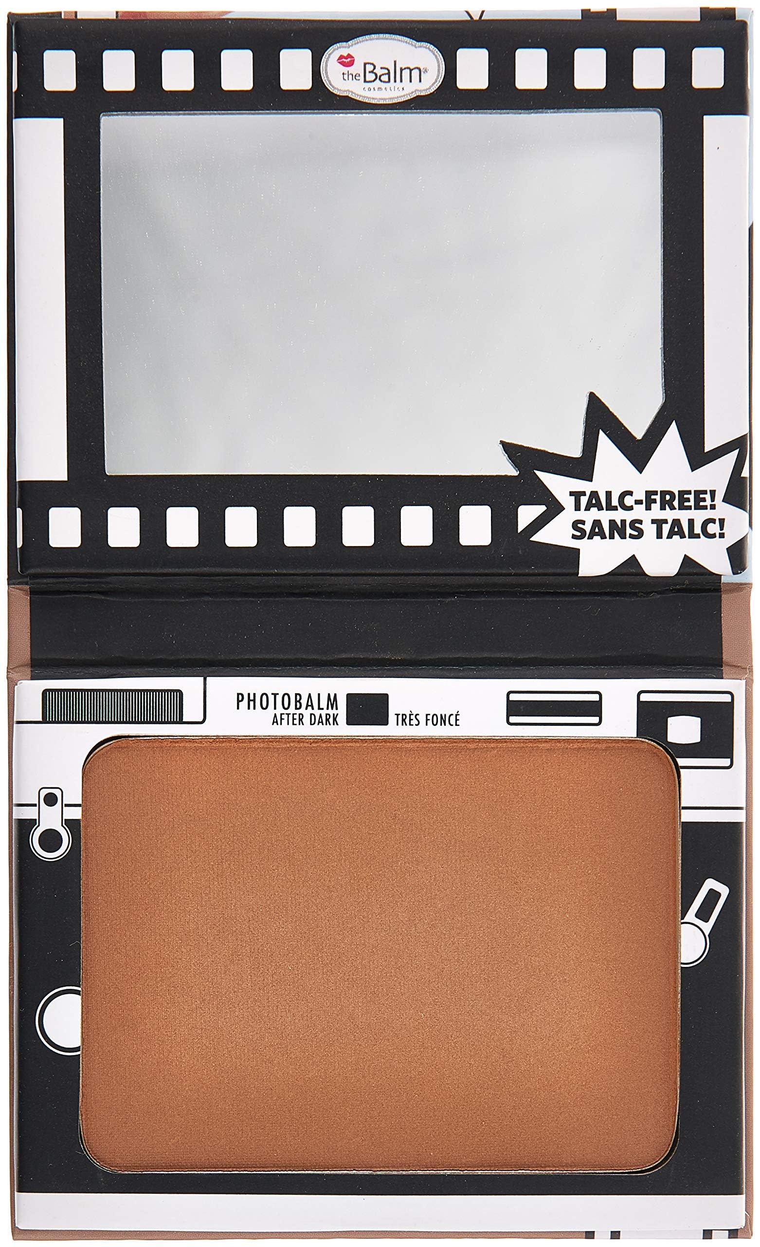 theBalm Photobalm Powder Foundation, Highlighter Makeup Face Powder, paraben-free, Cruelty-Free, Warm Natural, Lightweight, After Dark, 0.32 ounces