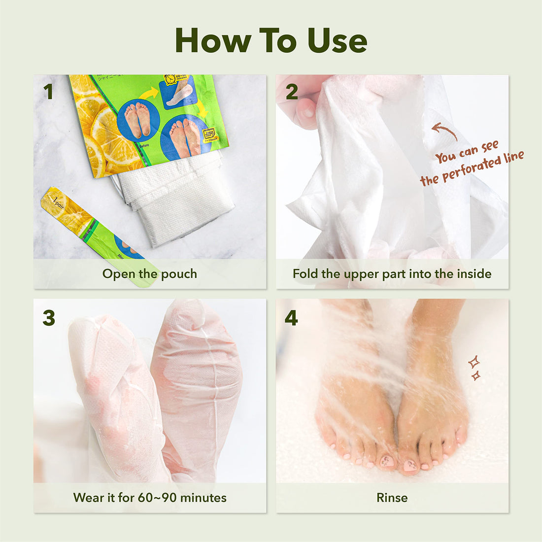 Purederm Shiny & Soft Foot Peeling Mask (3 pack) - For smooth and moist baby skin with Exfoliating peel off Calluses, Dry Skin, Cracked Heels - Men and Women