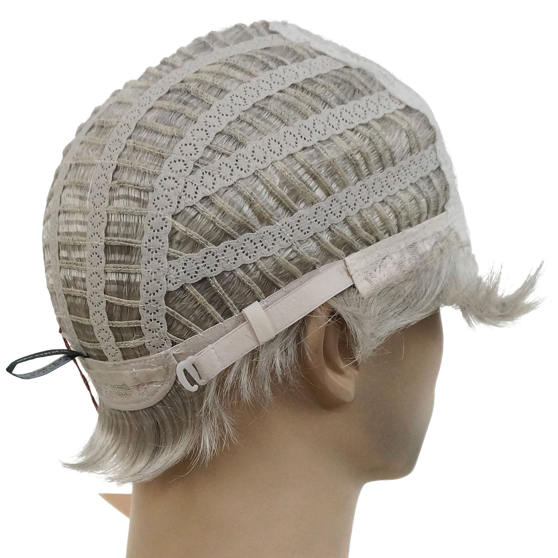 Lydell Men Wig Natural Short Straight Hair Synthetic Full Wigs (Silver Grey)