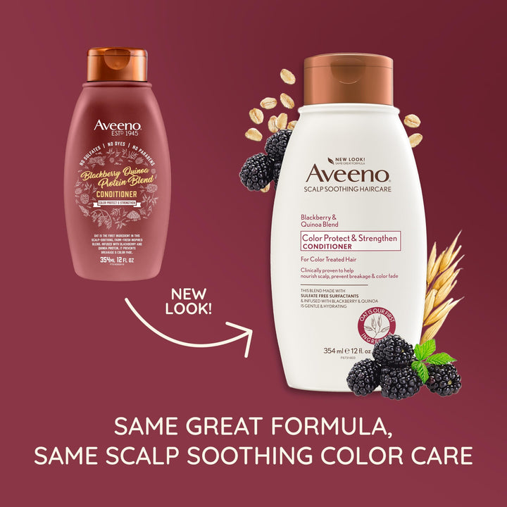 veeno Blackberry Quinoa Protein Blend Sulfate-Free Conditioner for Color-Treated Hair Protection, Daily Strengthening & Moisturizing Conditioner, Paraben & Dye-Free,White, 12 Fl Oz