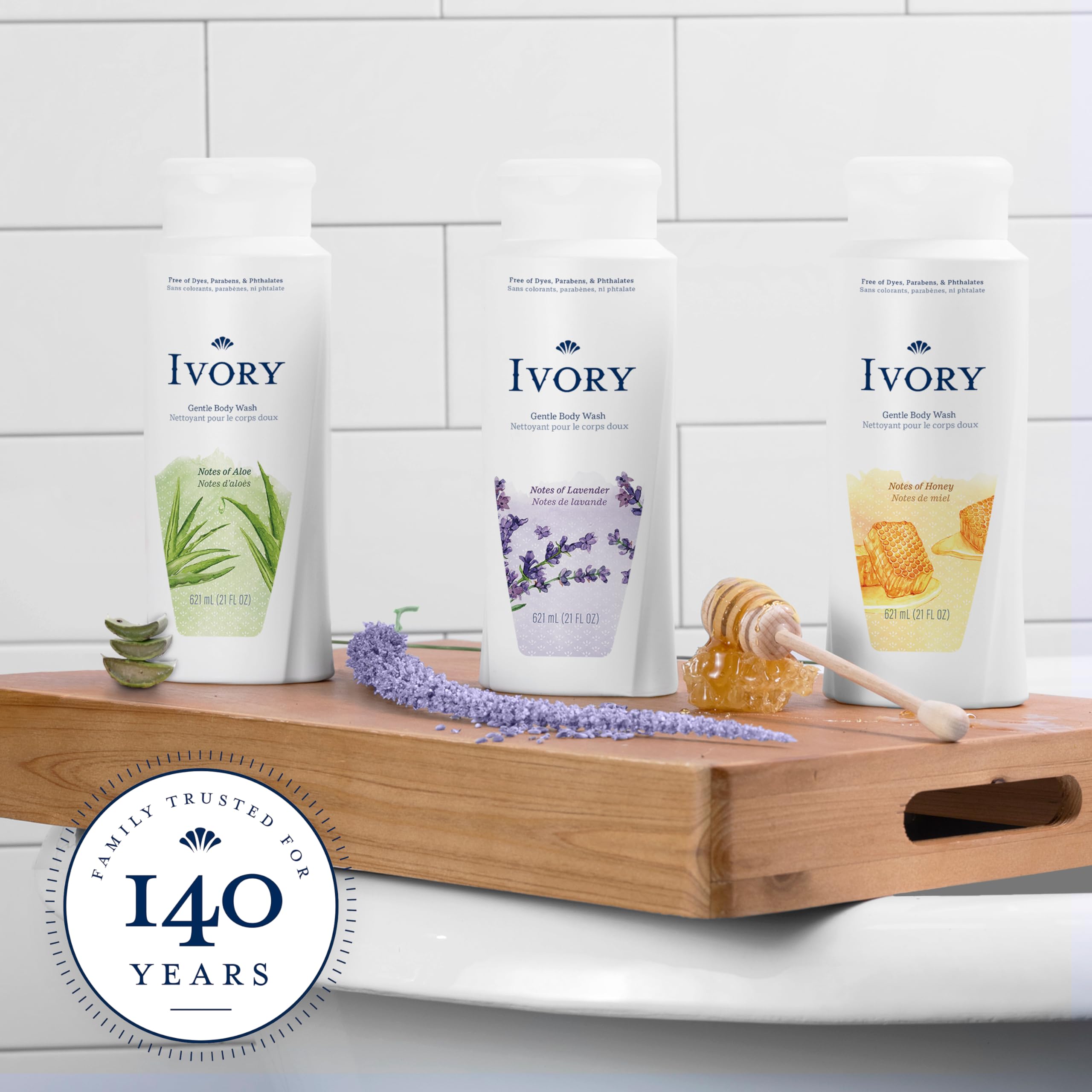 Ivory Lavender Scented Body Wash, 21 Fl Oz