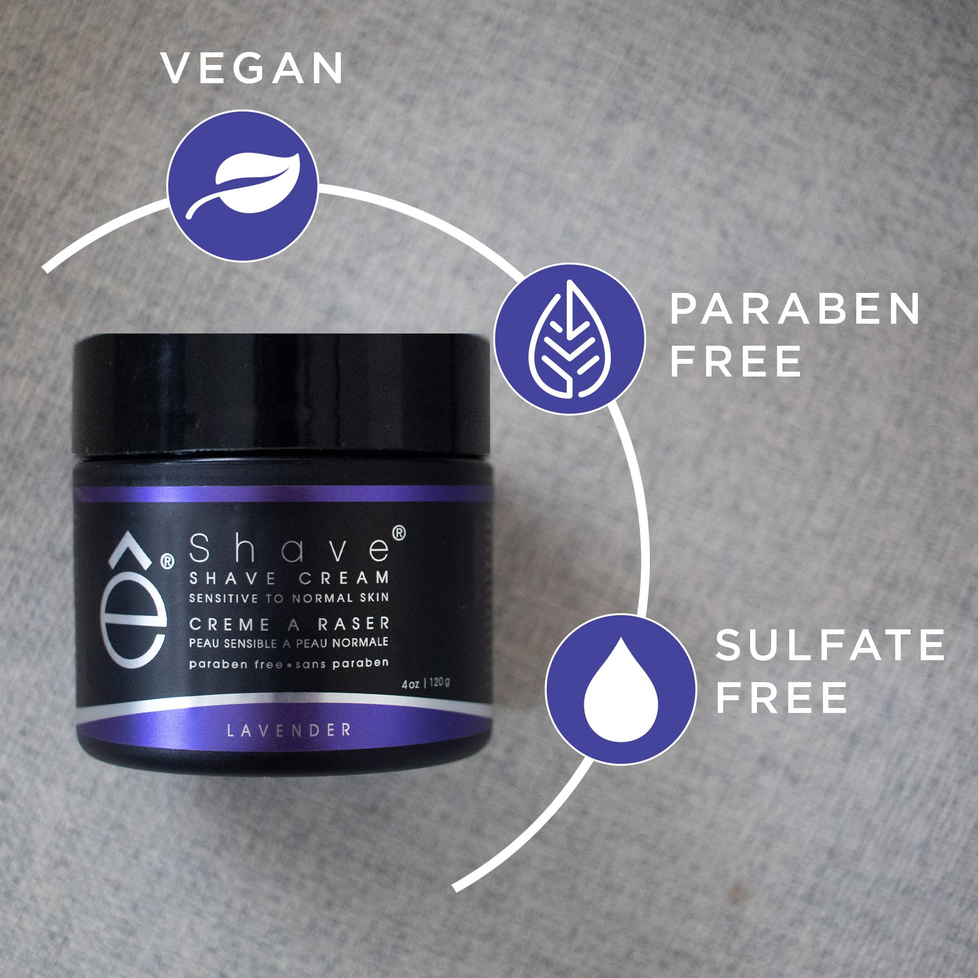 eShave Shave Cream, Lavender, 4 oz.