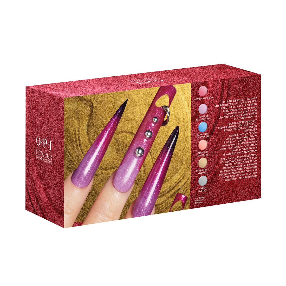 OPI Powder Perfection 6PC Trial Kit | Opaque Multicolor Nail Dipping Powder Gift Set | Metallic Mega Mix Collection