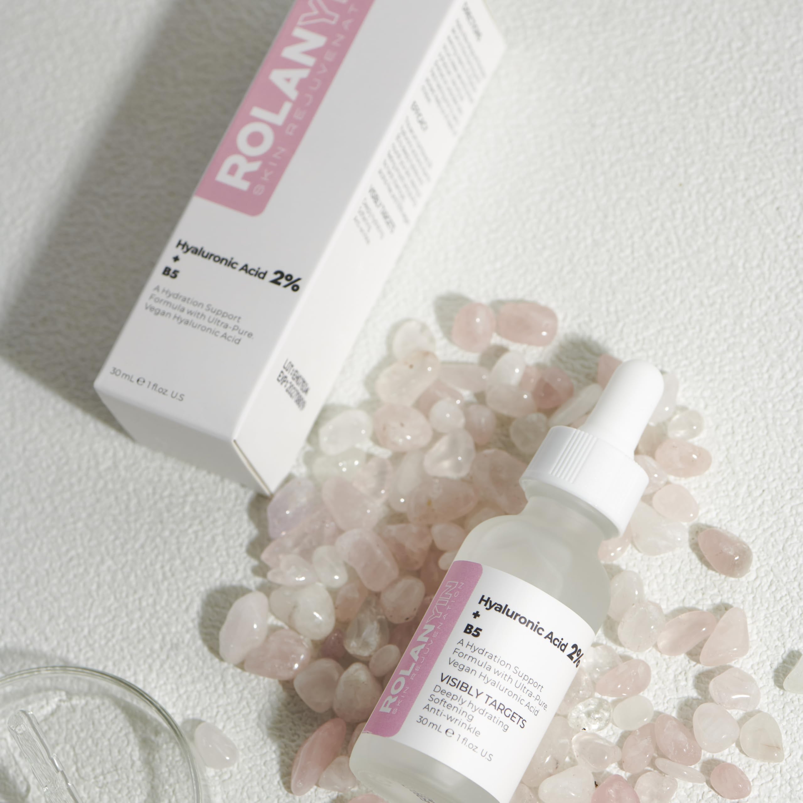 ROLANYIN Hyaluronic Acid 2% + Vitamin B5 Facial Serum for Intense Hydration Plumping and Nourishing Soothing Anti Aging Benefits Skin Repair and Elasticity Enhancement Skin Care